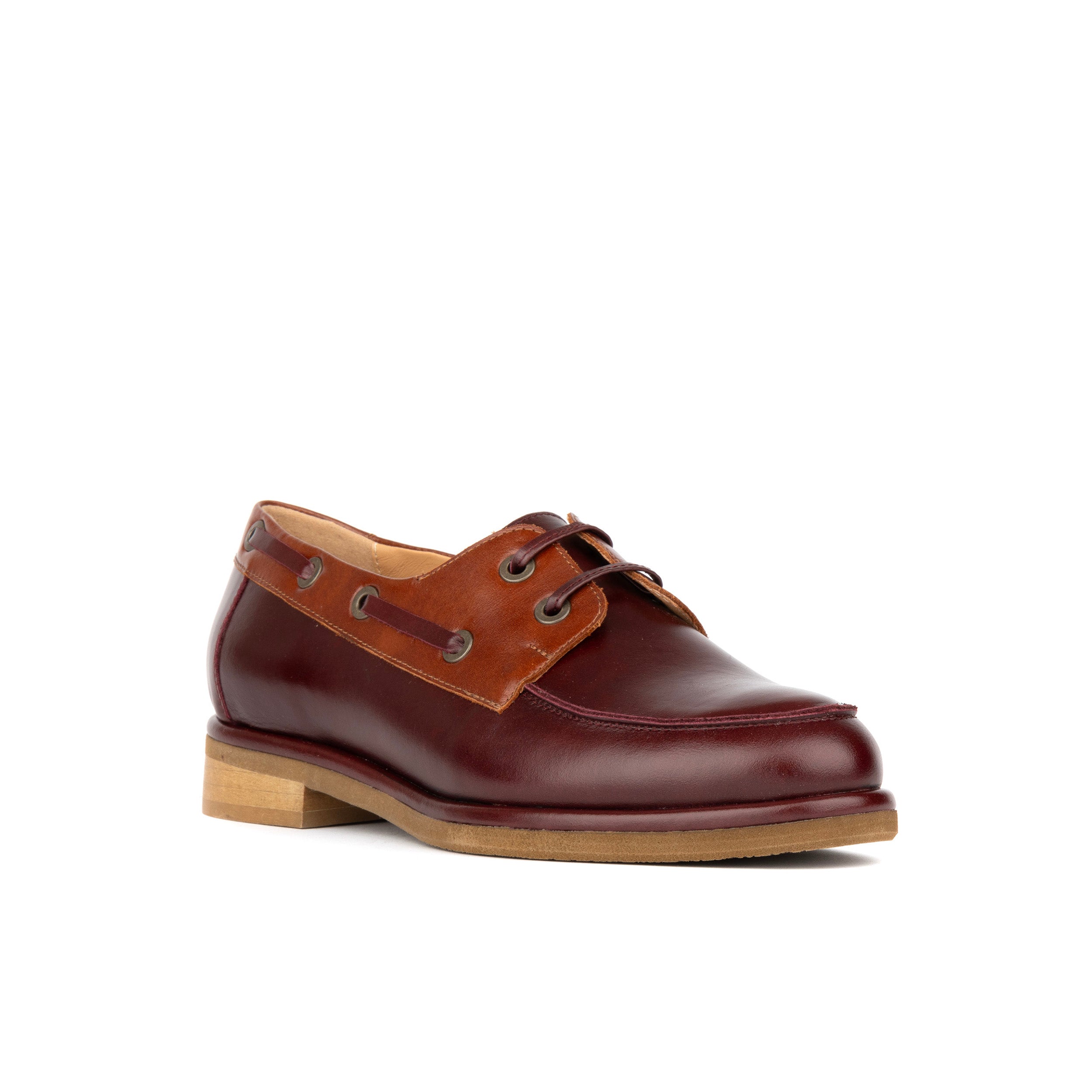 Boatie - Brown Mix - Women's leather boat shoe