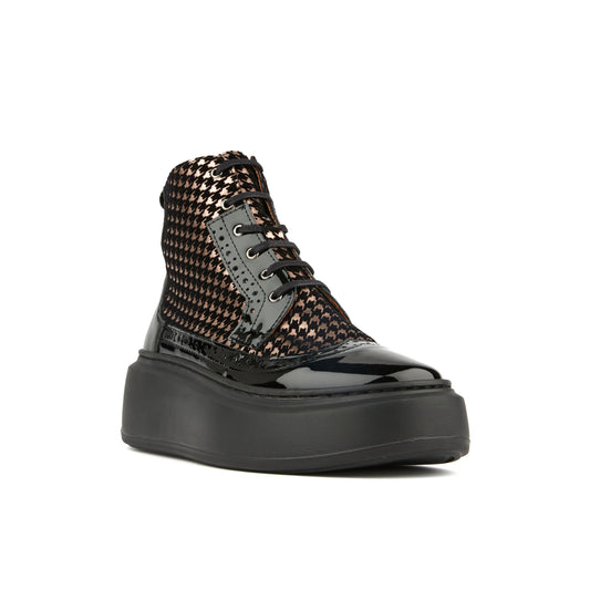 Hatter Abba - Black & Silver Houndstooth