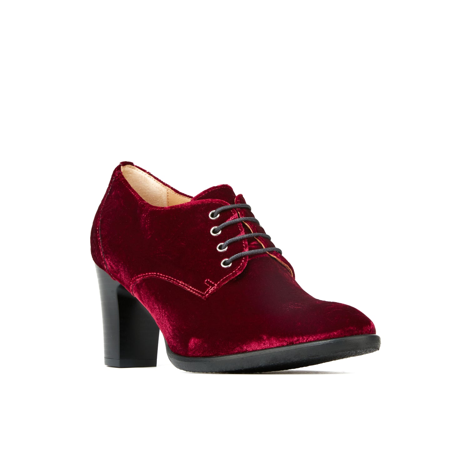 Burgundy 2024 velvet shoes