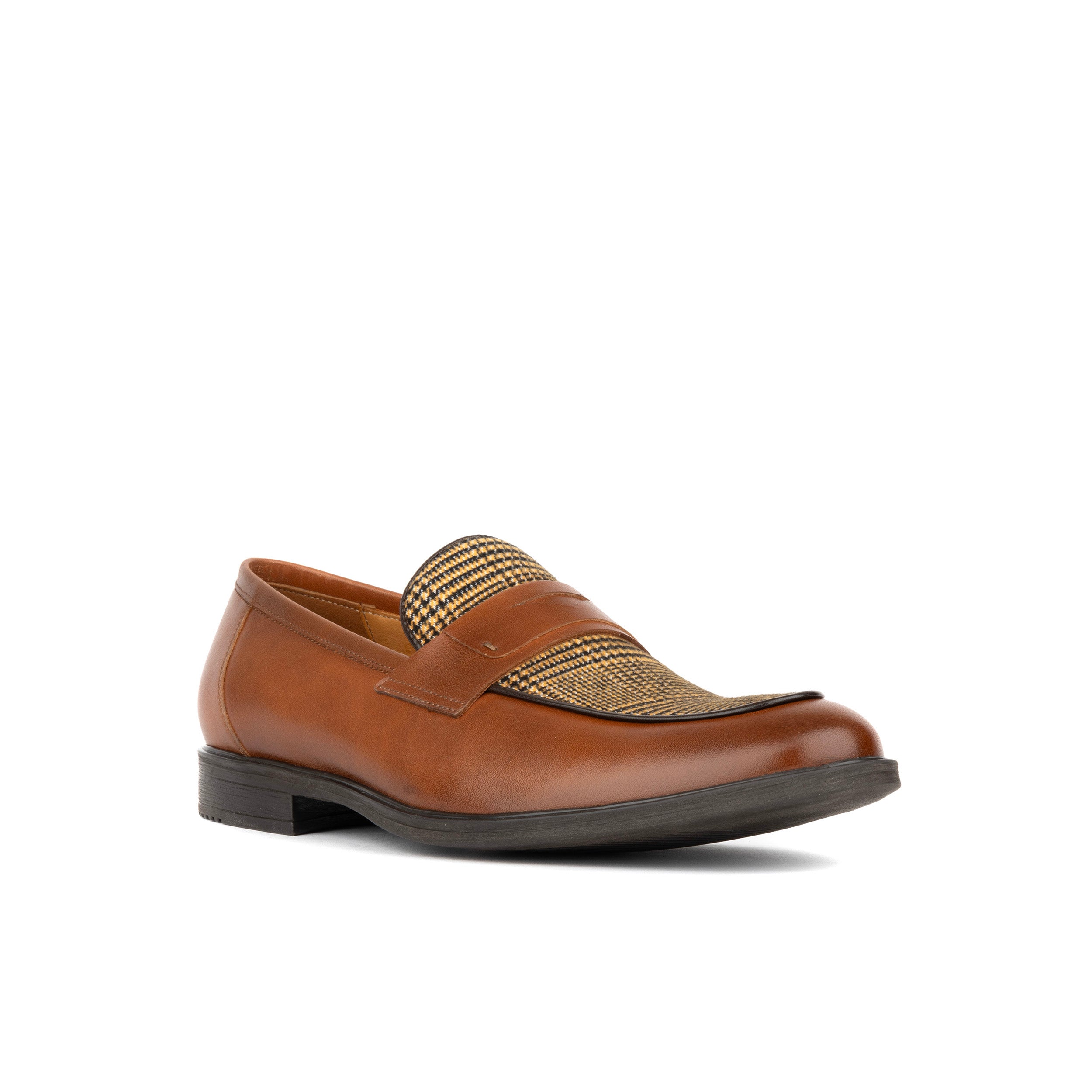 Gosselin - Brown & Brown Check - Men's Leather Loafer