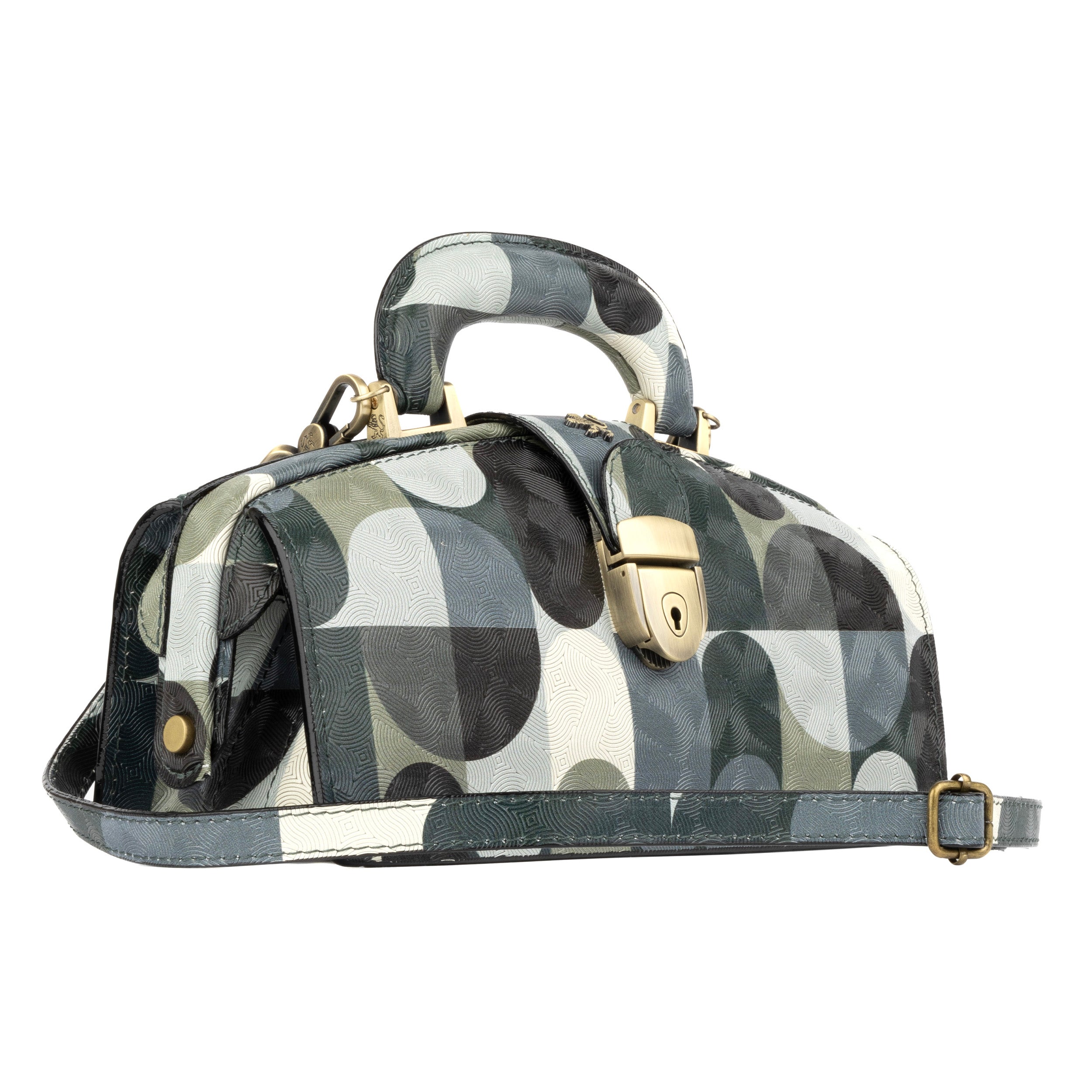 Gazelle - Grey Groovy - Top handle bag in grey tones genuine Italian leather