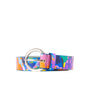 Emma - Summer Colours - Women's genuine leather belt with silver tone buckle