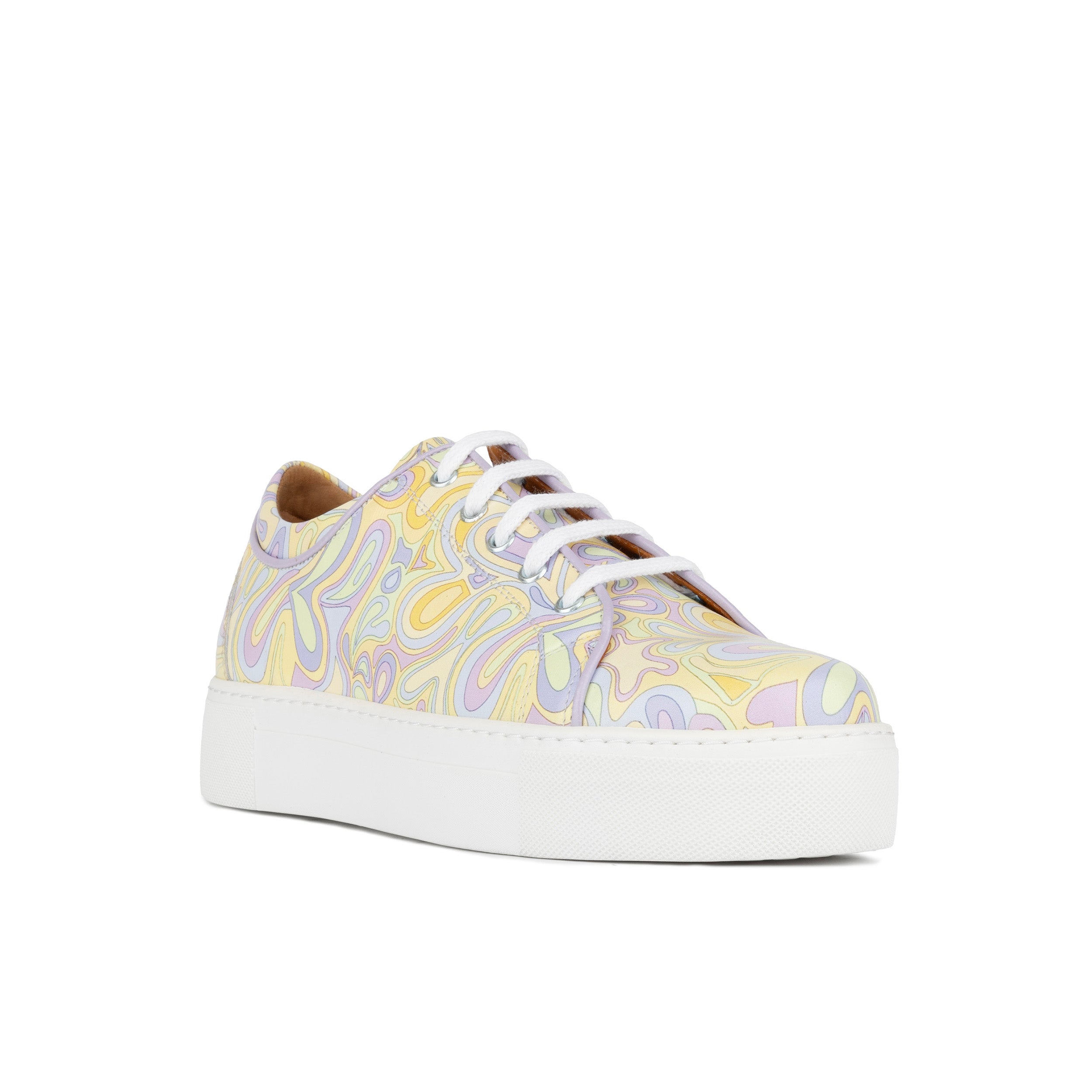 Camila - Pastel Multi - Women’s Chunky Leather Platform Trainer