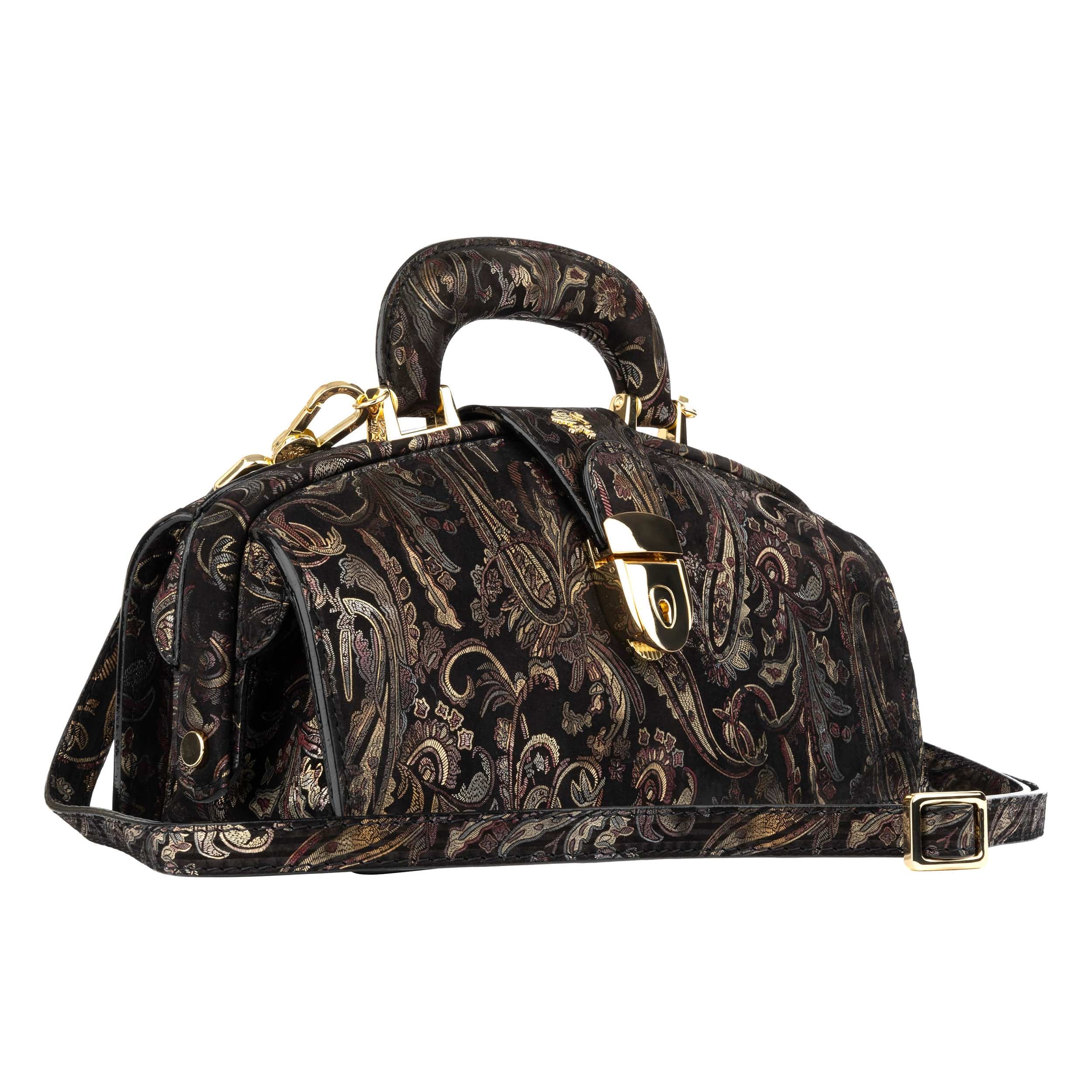g LUXURY NEEDLEPOINT FROM LONDON パーティション Embassy London Women's Gazelle Patent Clutch Bowling Bag with LED