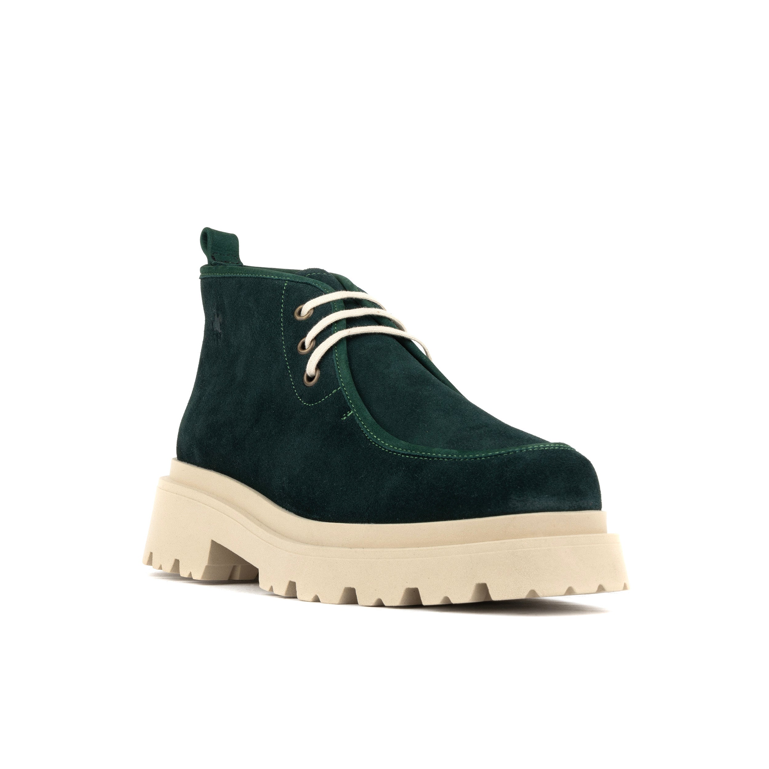 Verona - Green Suede - Women's Square Toe Chukka Boot