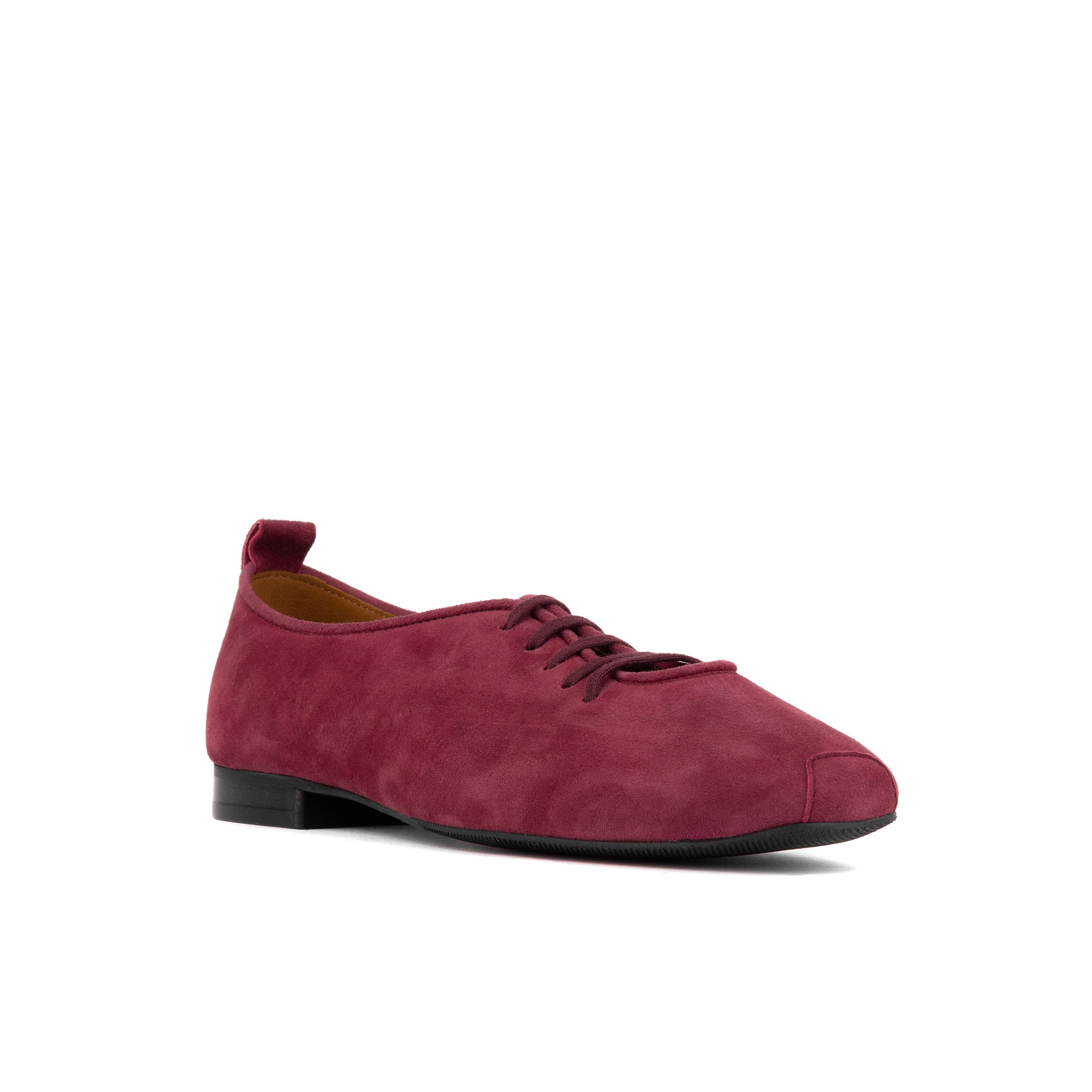Skyline - Purple Suede - Women's Leather Lace Up Ballet Pump