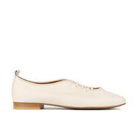 Skyline - Cream Suede - Women's Leather Lace Up Ballet Pump