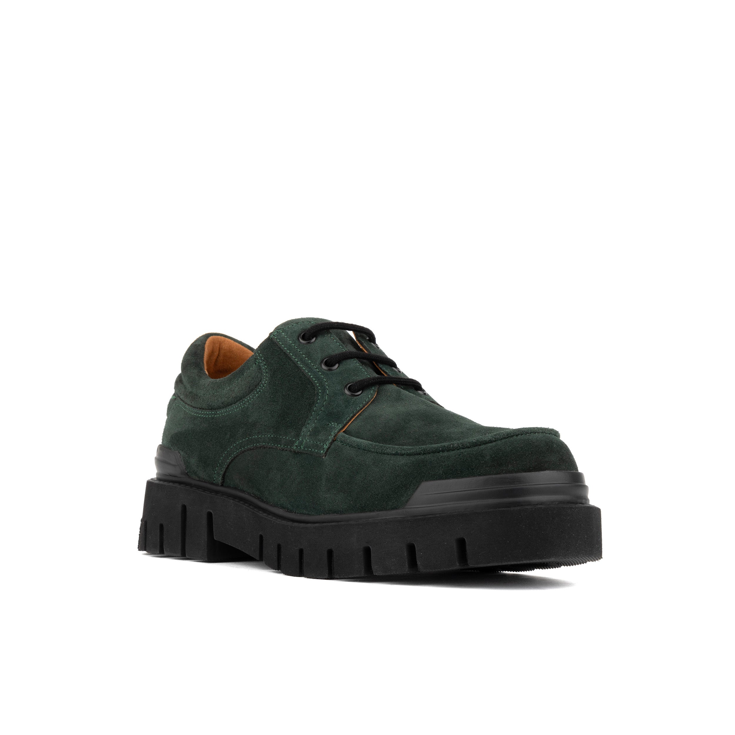 Wexley - Green Suede - Men's Chunky Moc Toe Derby Shoe