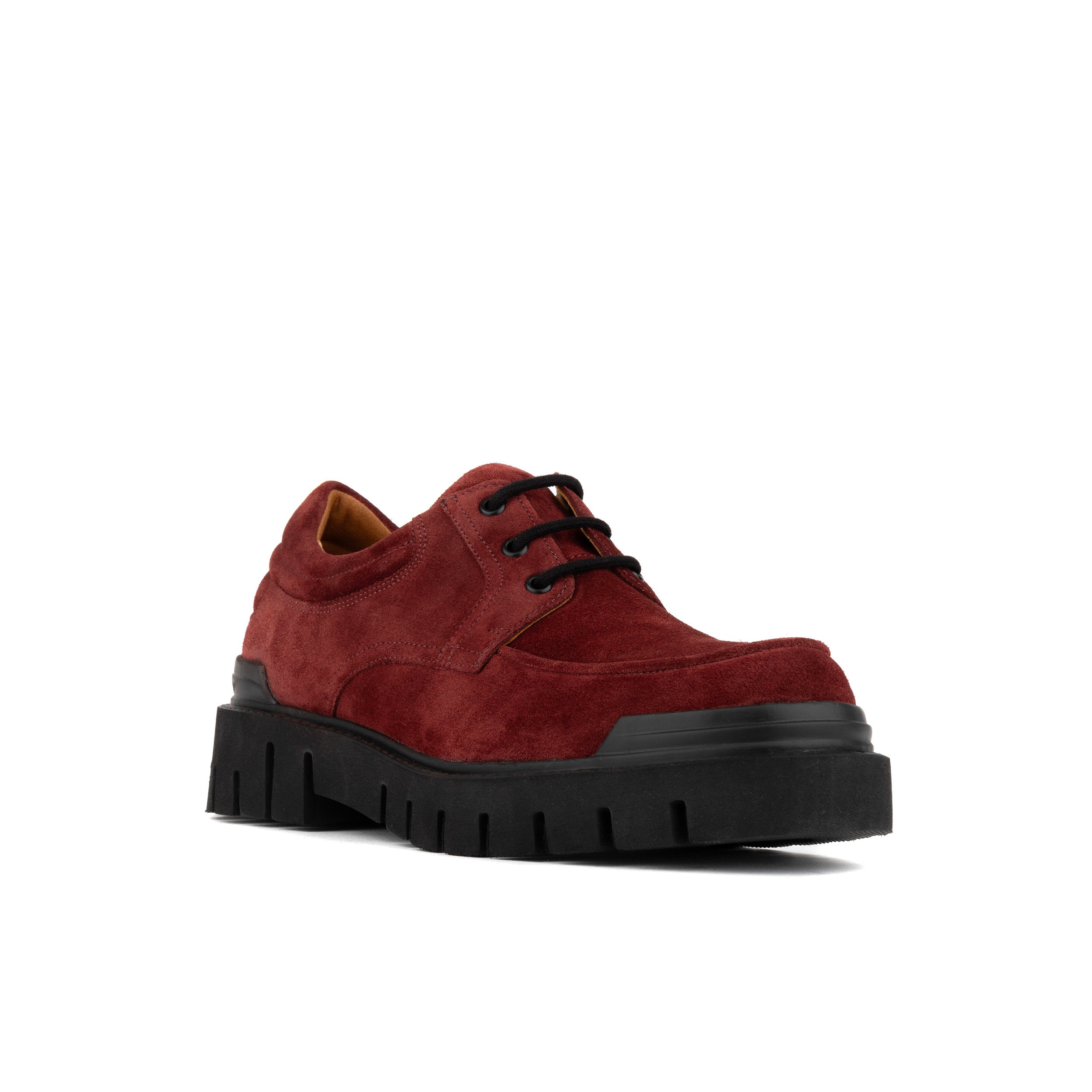 Wexley - Red Suede - Men's Chunky Moc Toe Derby Shoe