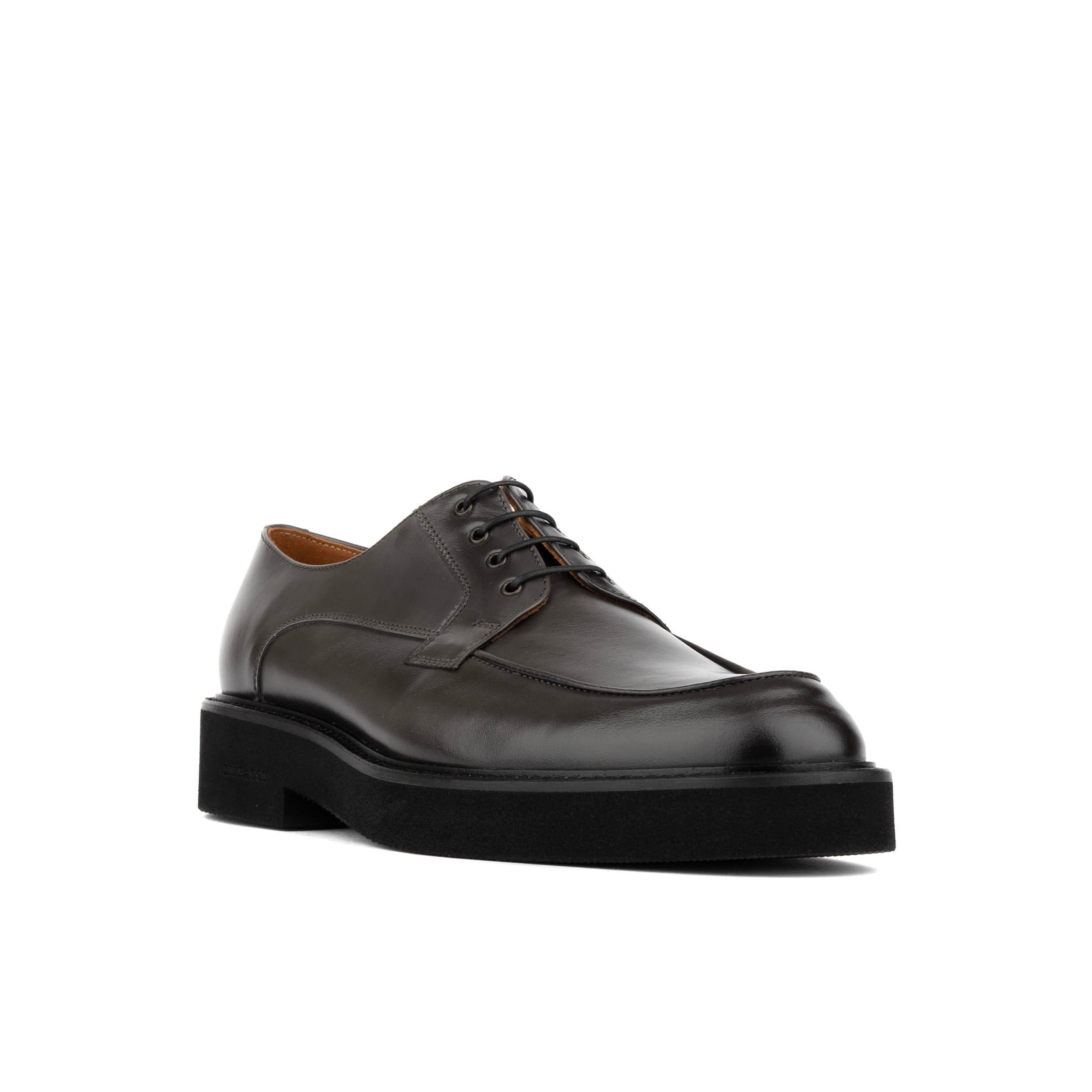 Marlow - Dark Grey - Men's Leather Derby Shoe