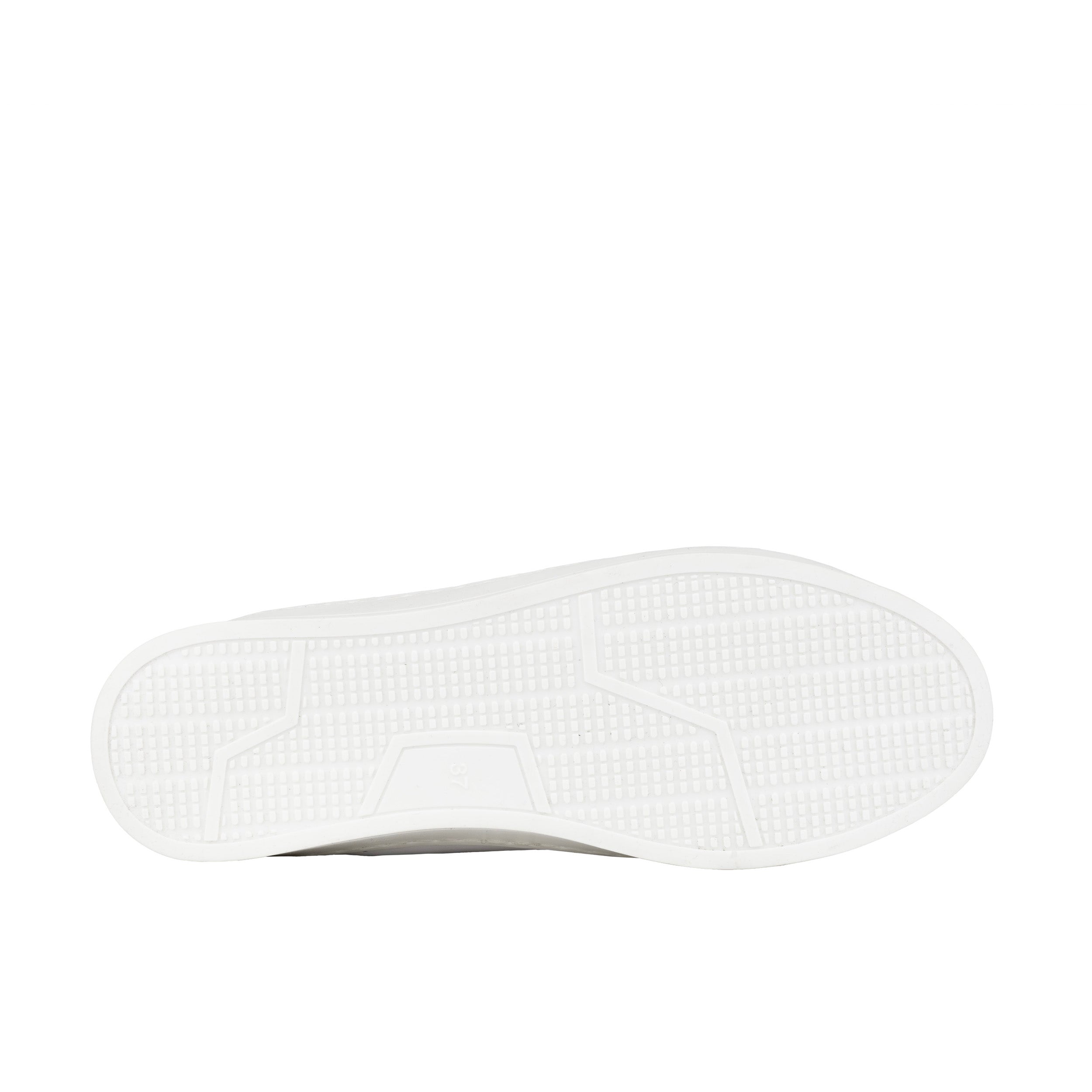 Serena - Pink & White - Women’s Leather Trainer with Brogue Details