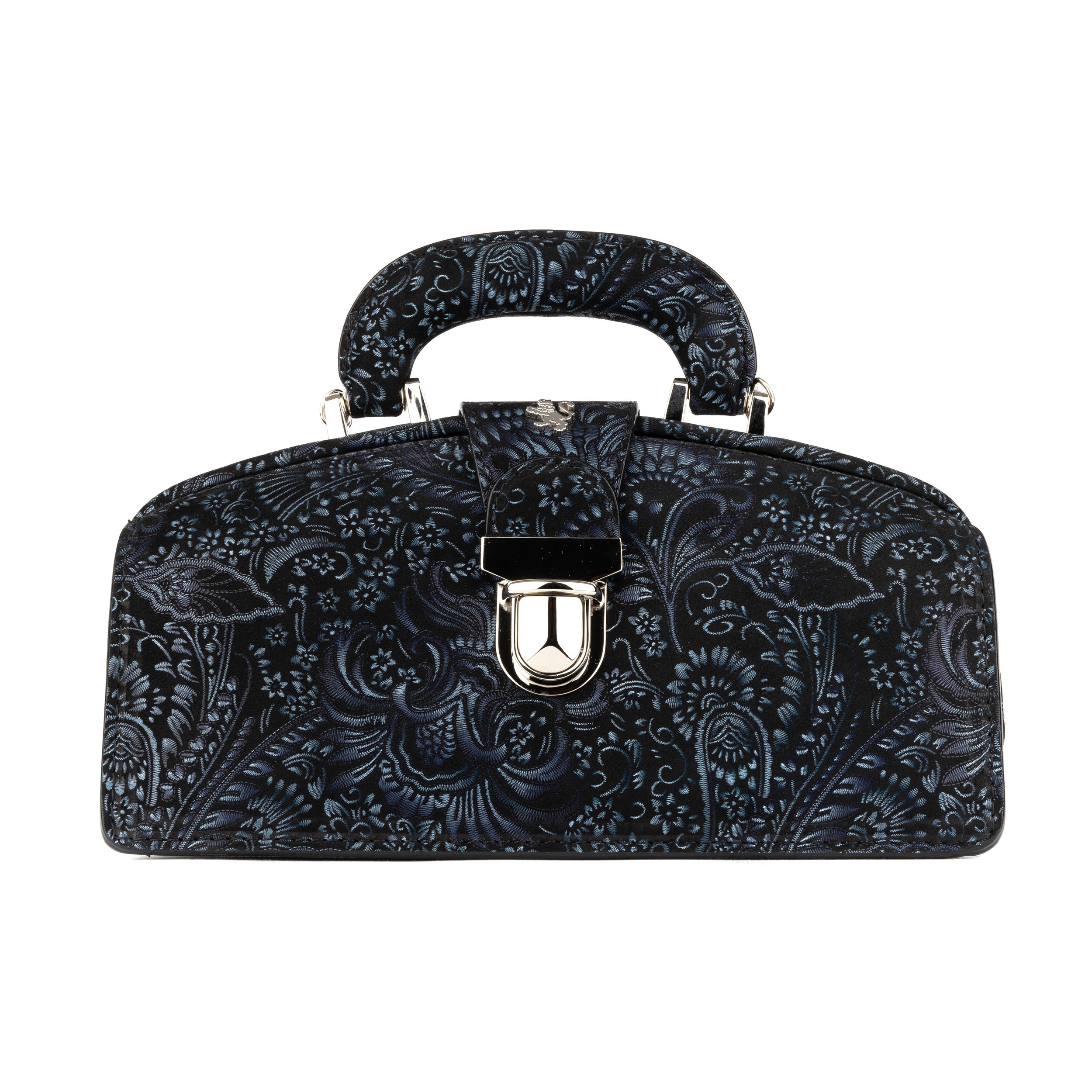 Gazelle - Black & Blue & Silver Floral