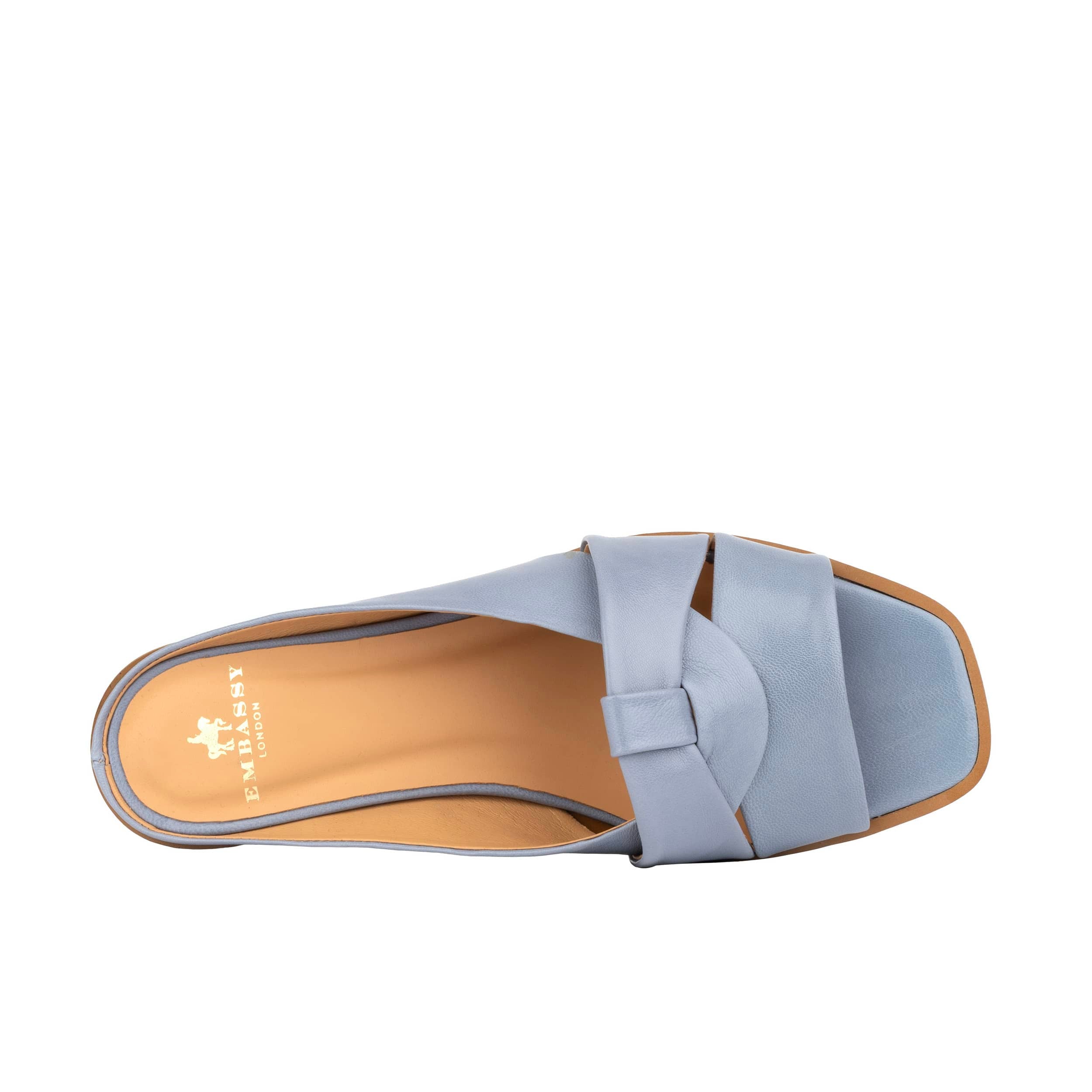 Muse - Grey & Red - Women's Leather Interwoven Slide Sandals