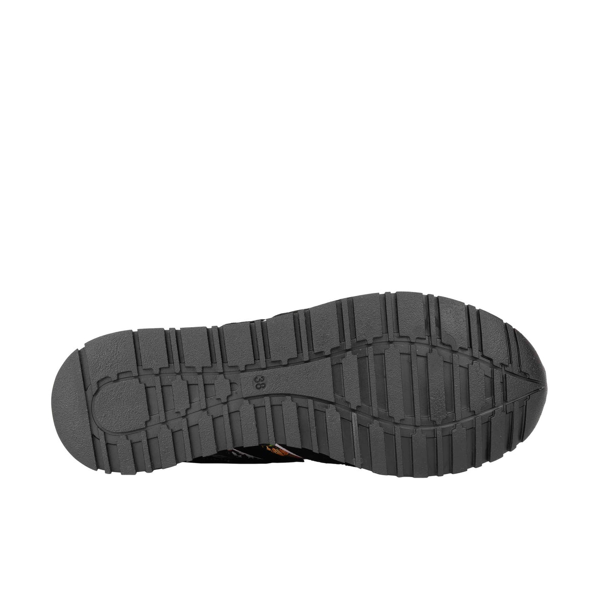 Savana - Black & Butterfly Print Women's athletic trainer with butterfly print leather and black suede