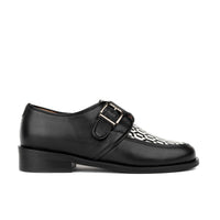 Fiorentina - Black & Hexa - Women's Leather Single Monk Strap Shoe