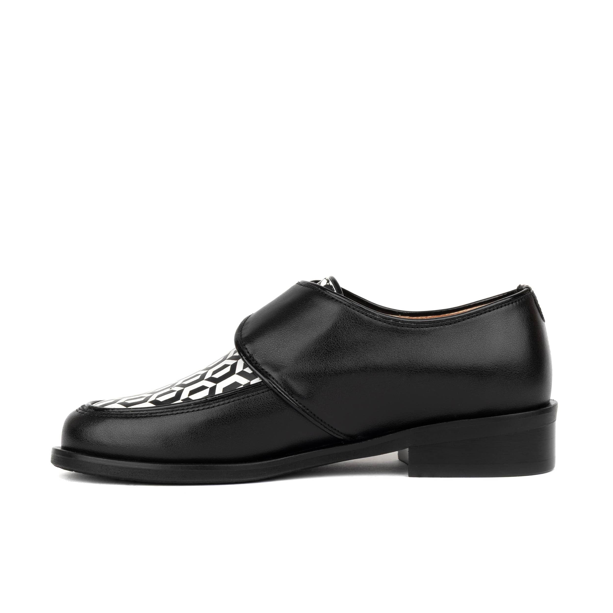 Fiorentina - Black & Hexa - Women's Leather Single Monk Strap Shoe