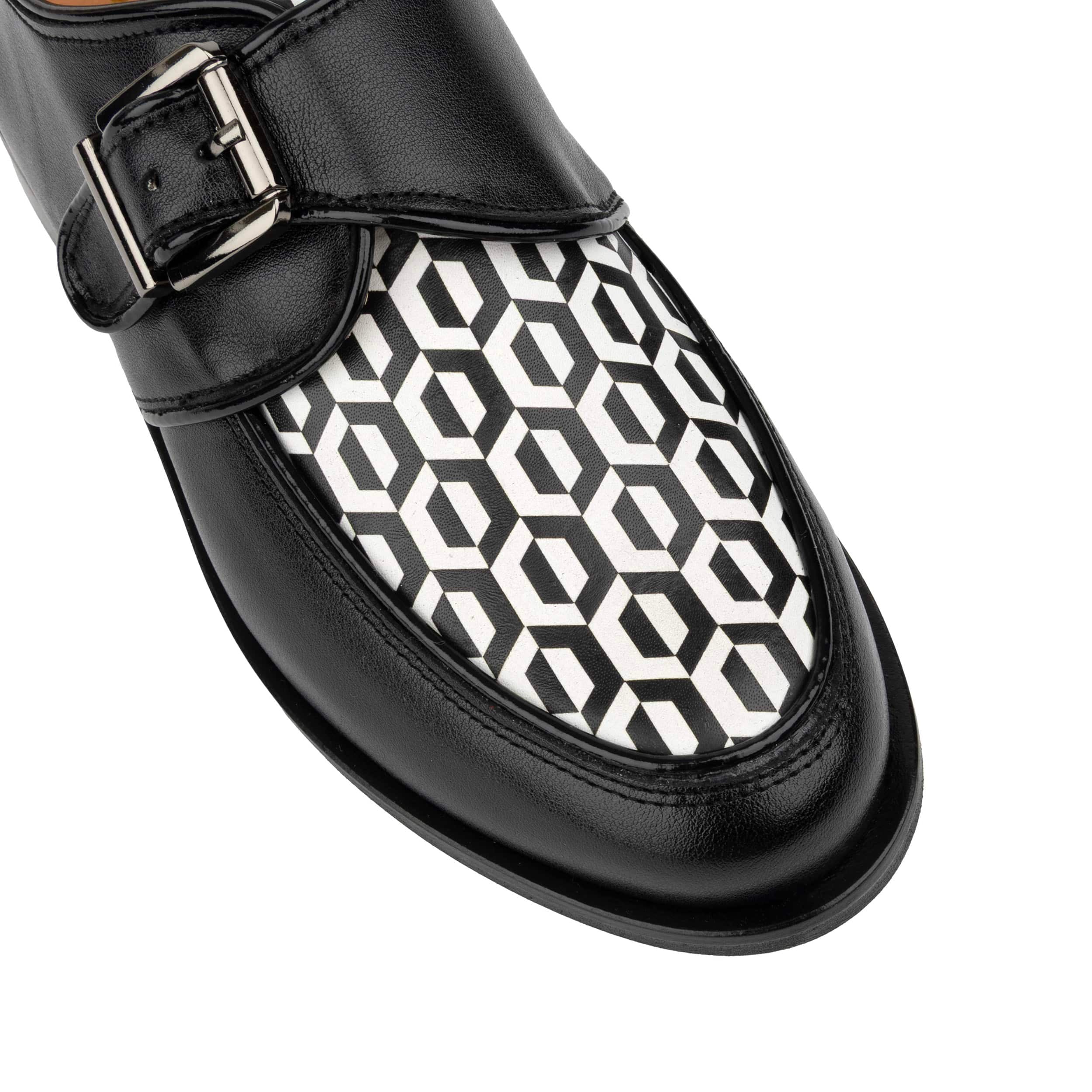 Fiorentina - Black & Hexa - Women's Leather Single Monk Strap Shoe