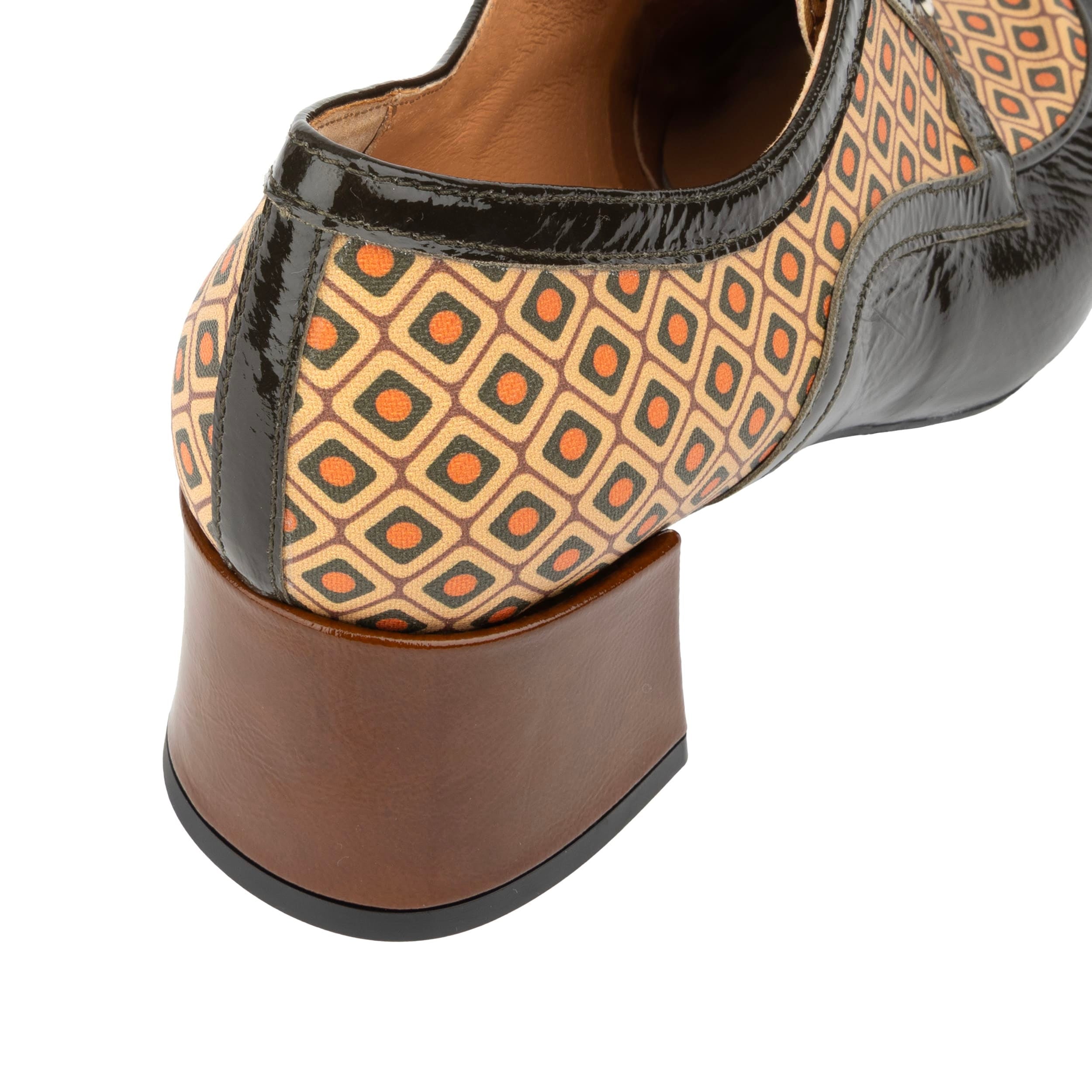 Sovereign - Brown Mix - Women's leather lace up shoe with block heel