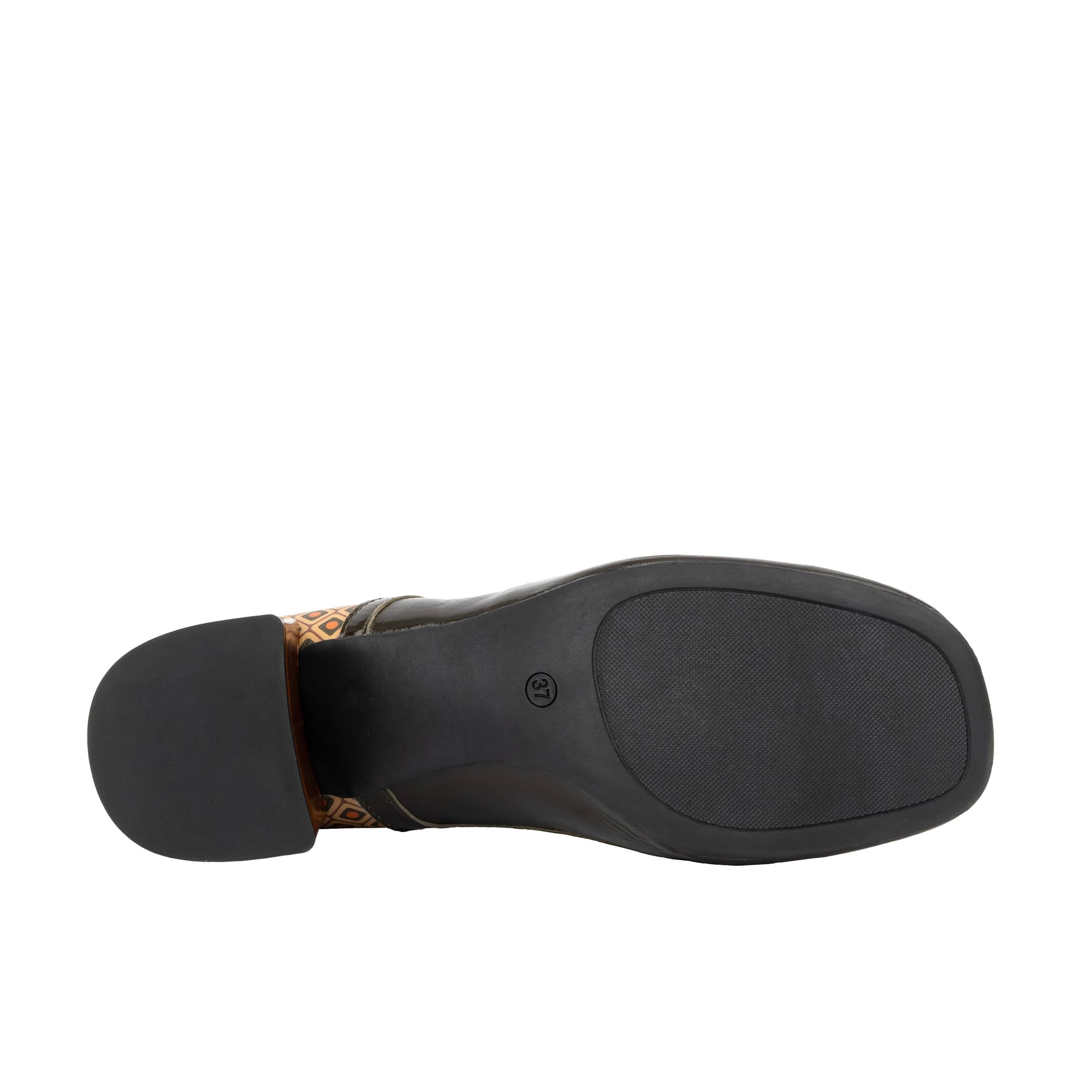 Sovereign - Brown Mix - Women's leather lace up shoe with block heel