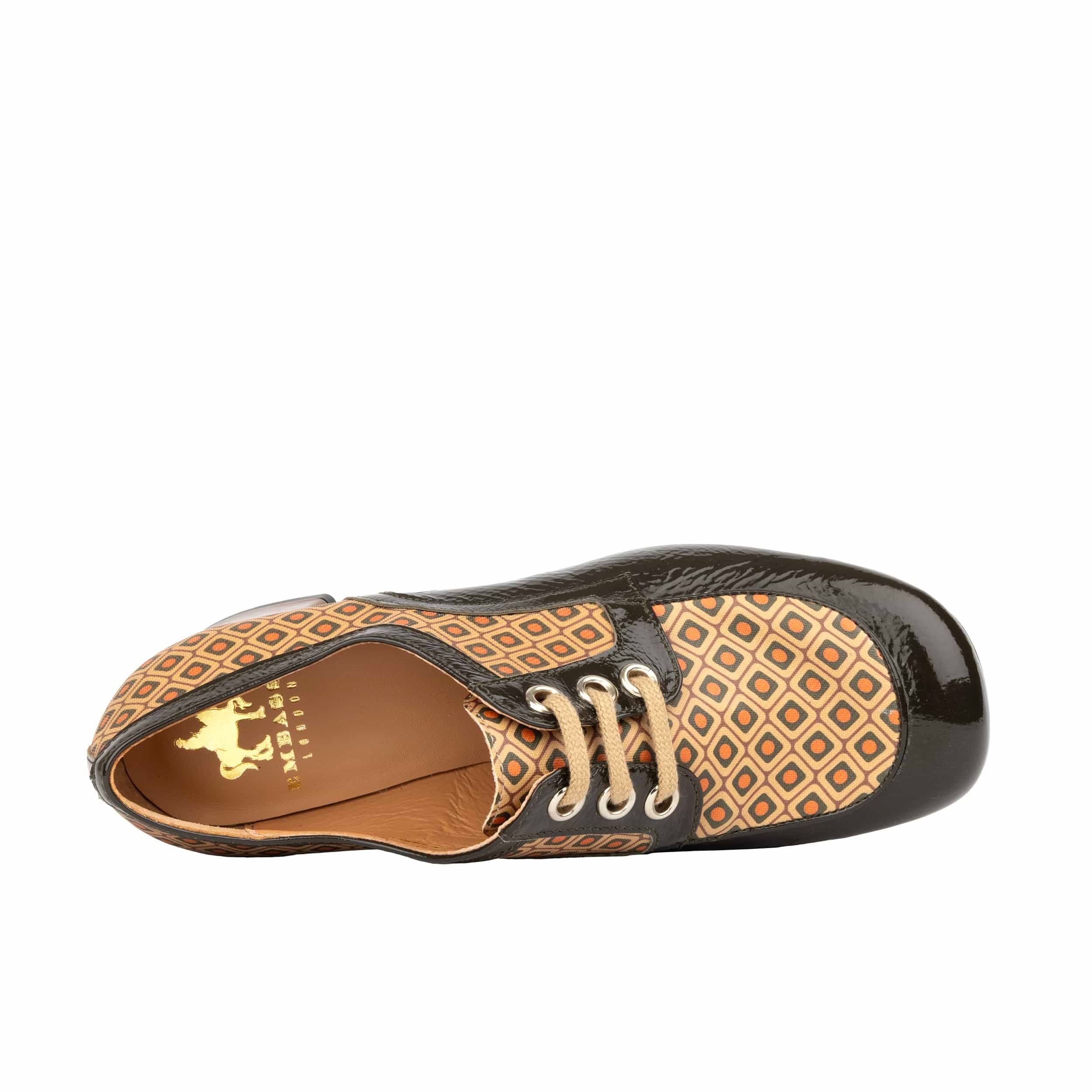 Sovereign - Brown Mix - Women's leather lace up shoe with block heel