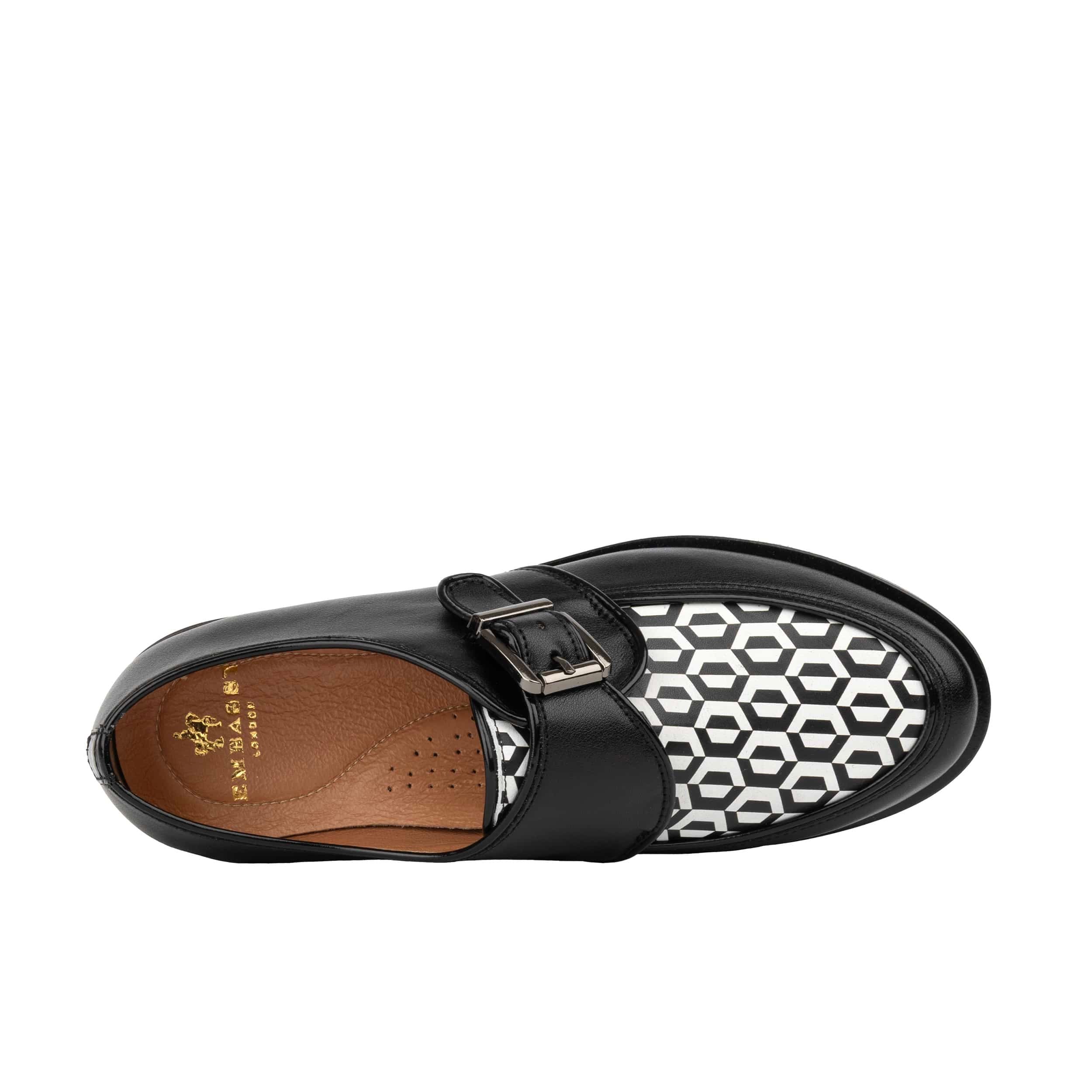Fiorentina - Black & Hexa - Women's Leather Single Monk Strap Shoe