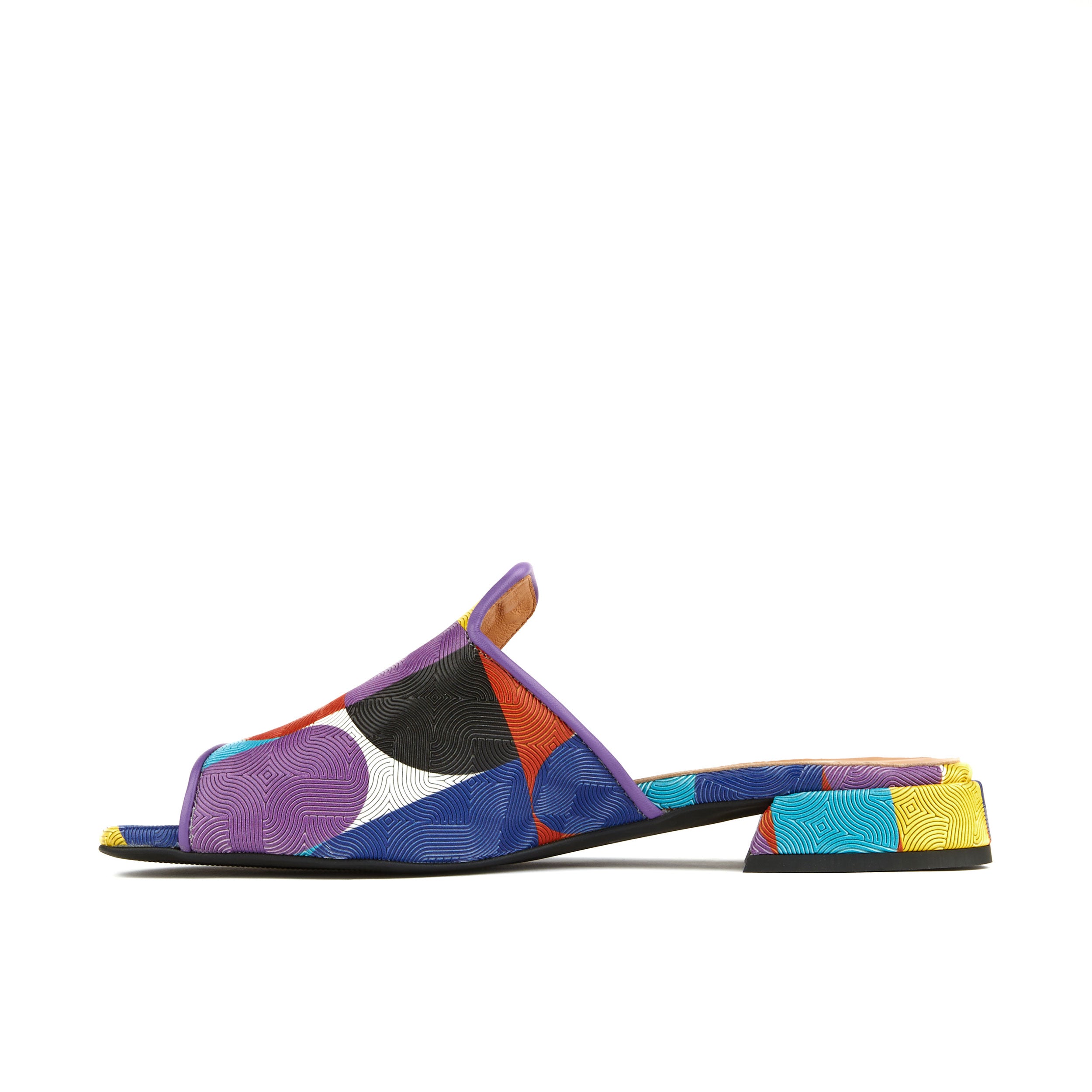 South Beach - Groovy - Women's fully leather lined sliders in vibrant colours