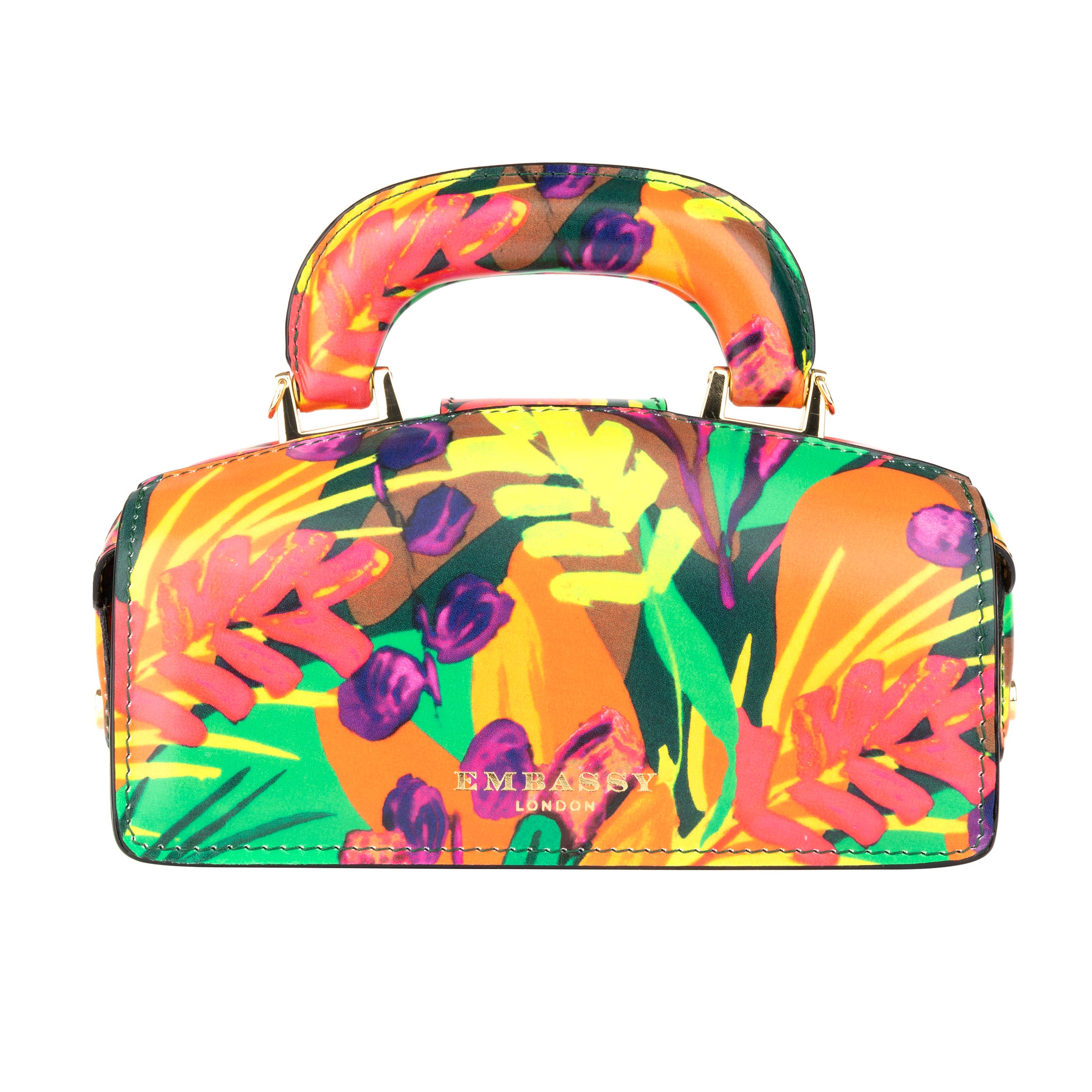 Gazelle Mini - Tropical - Women's mini bowling bag with handle and strap