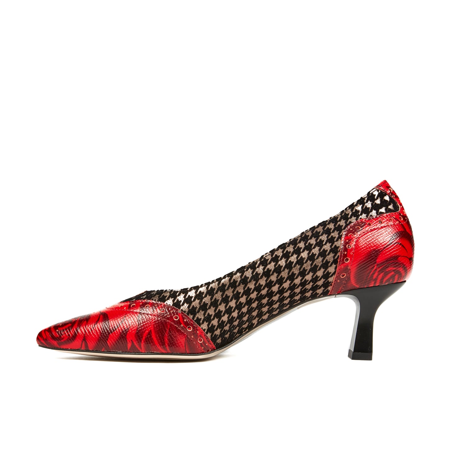 Marie - Red Rose & Houndstooth