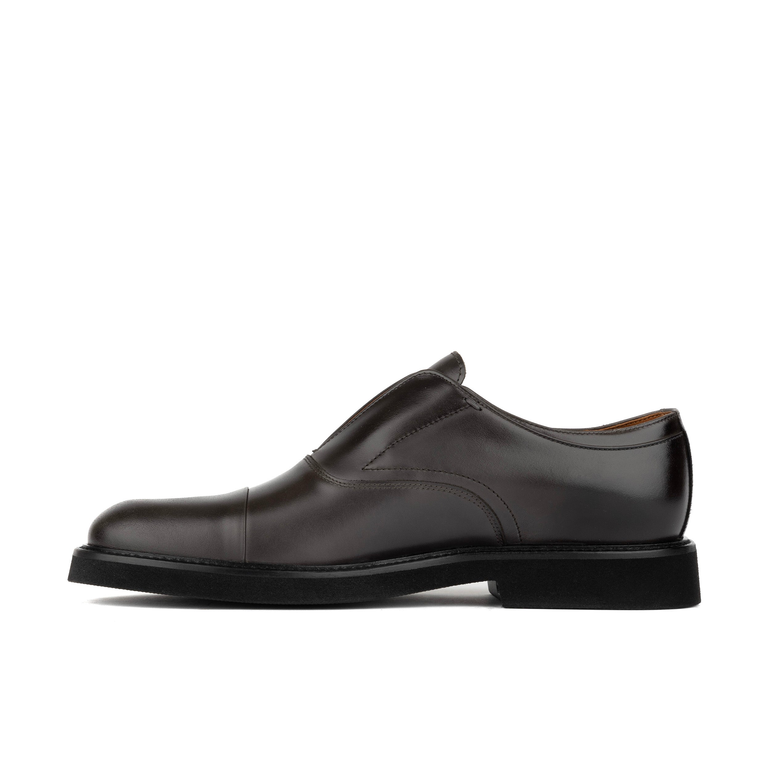 Dunlee - Grey - Men's leather slip-on loafer