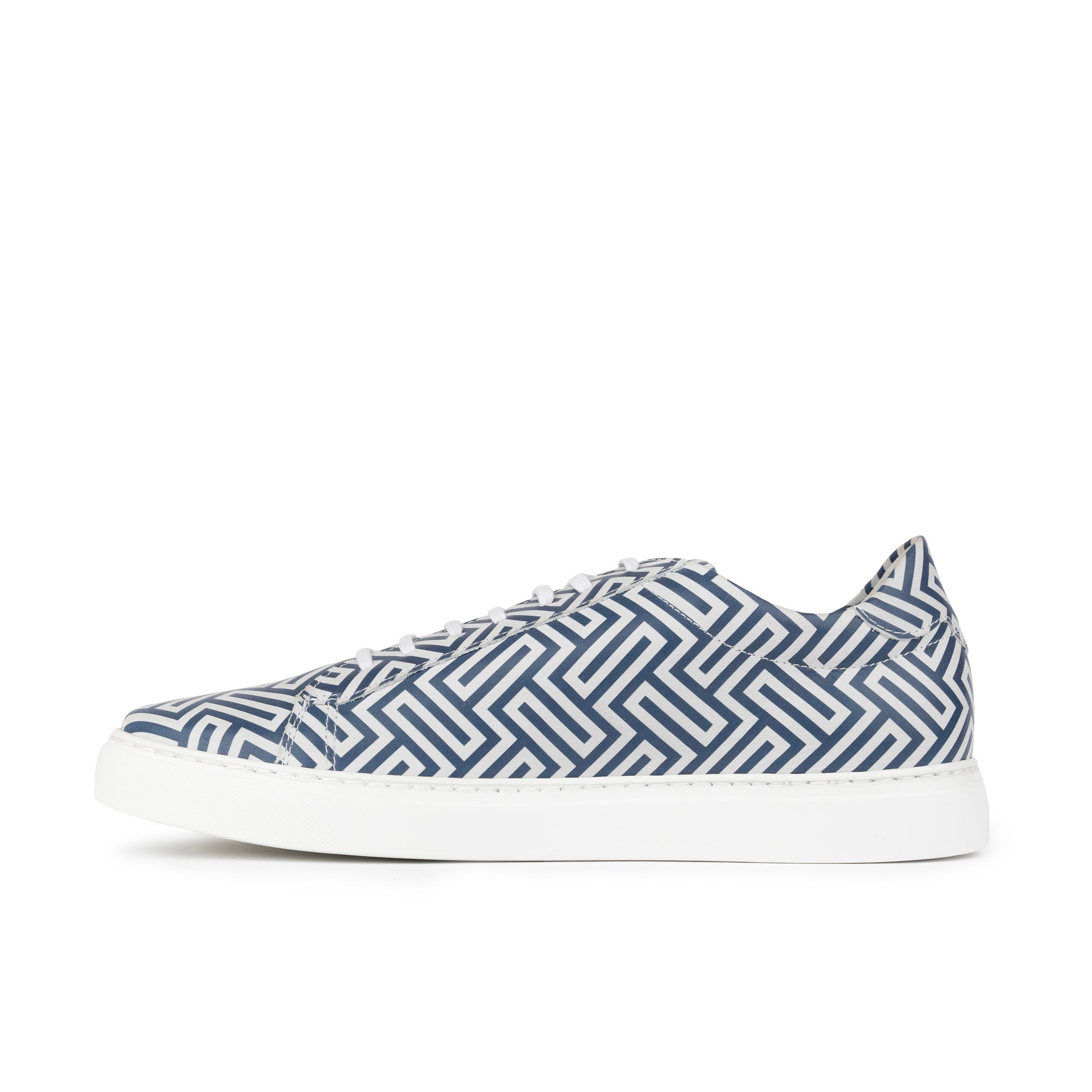 Fortune - Maze Print - Men's Leather Trainer