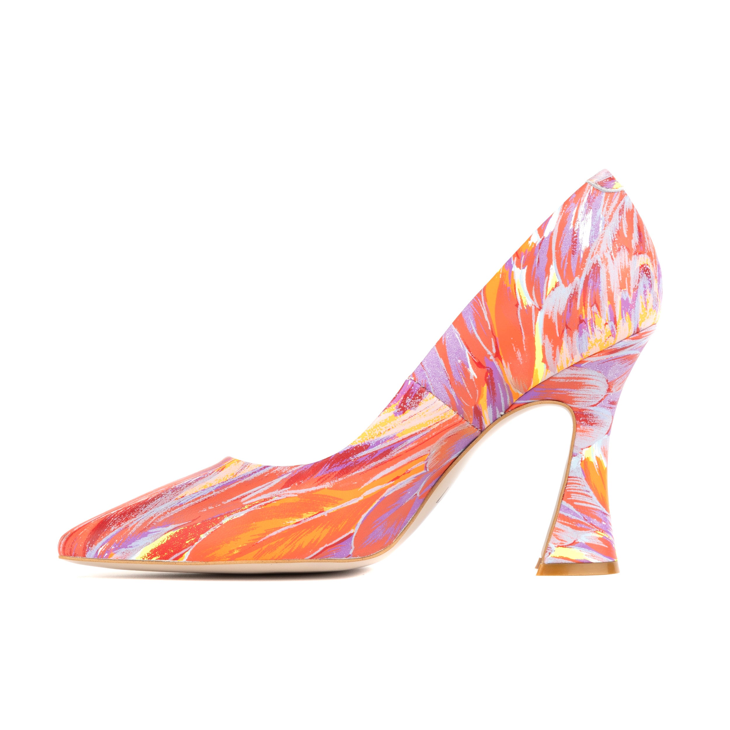 Emily Hollywood - Flamingo - Women's pointed 4 inch pump in bright colours leather