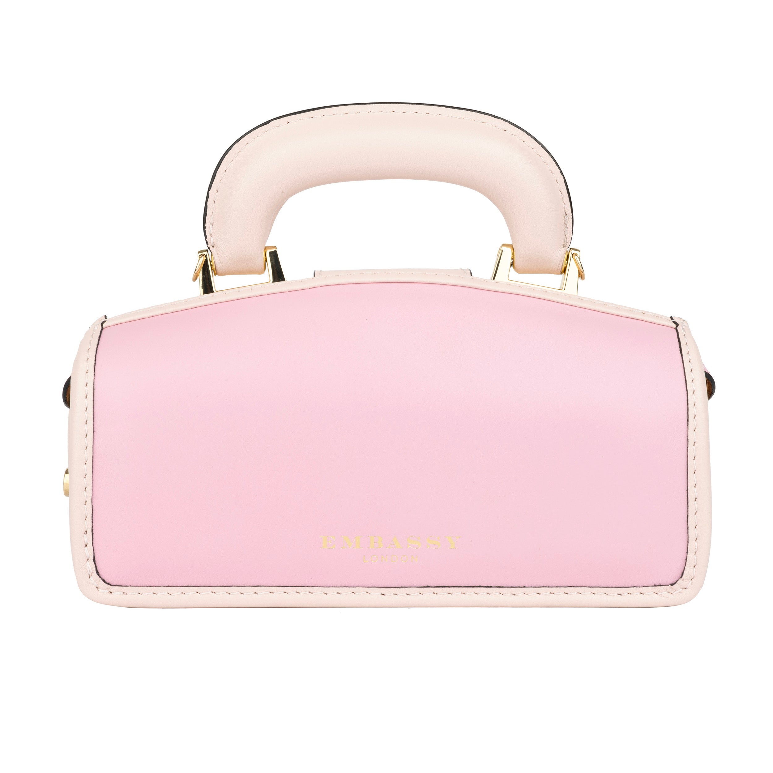 Gazelle Mini - Pink & Pink - Women’s mini patent leather top handle & crossbody bag