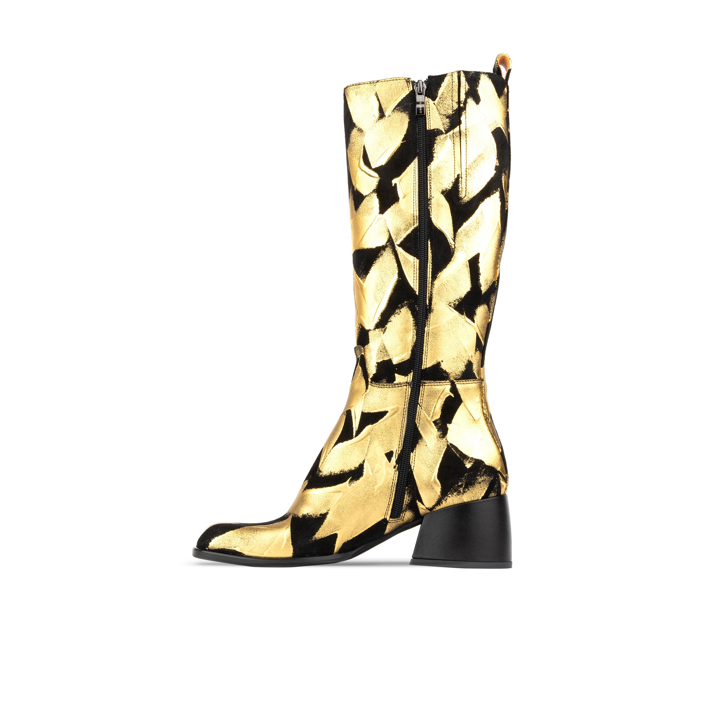 GoGo - Gold & Black - Women's Long Boots