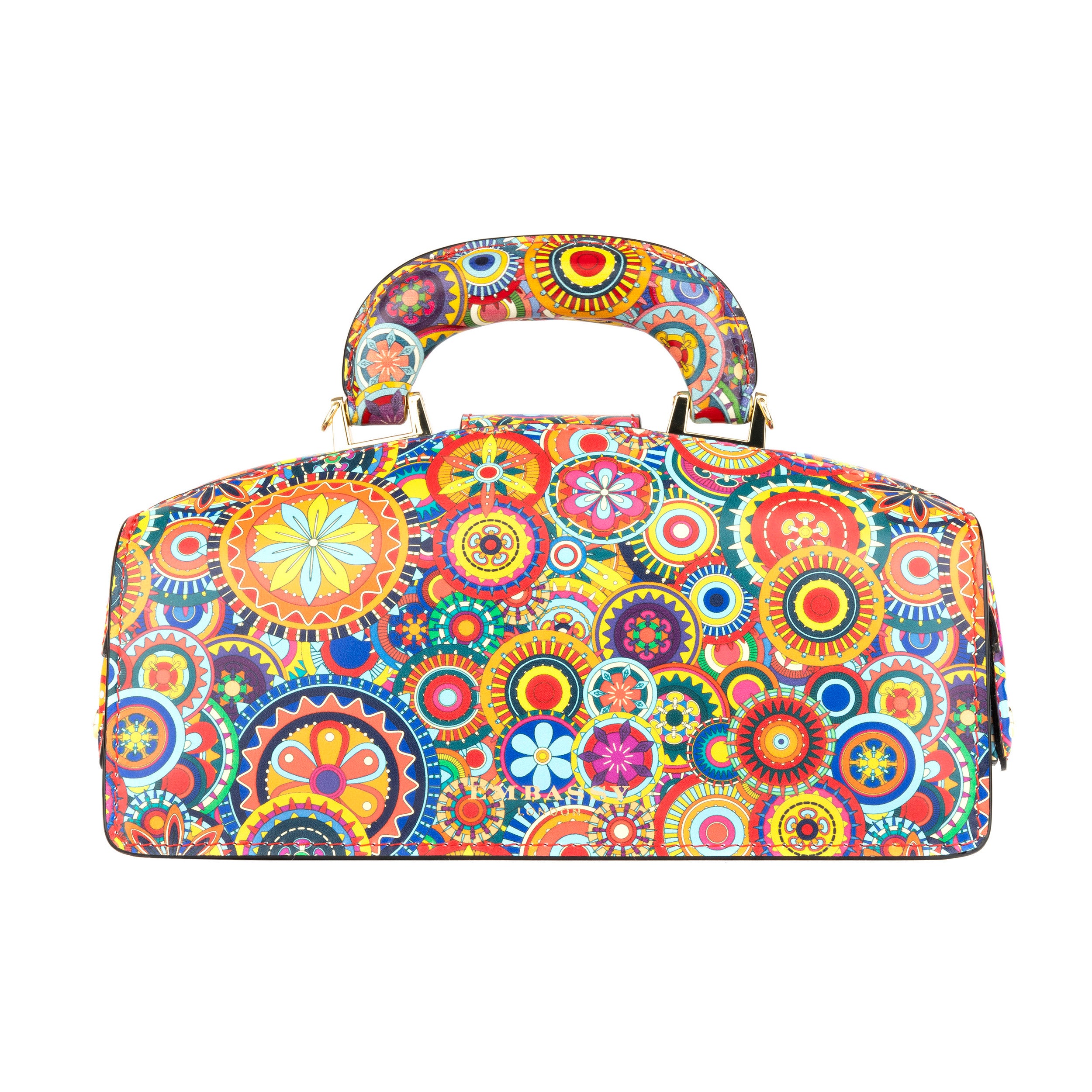 Gazelle - Signature Print - Women's bowling bag with handle and strap