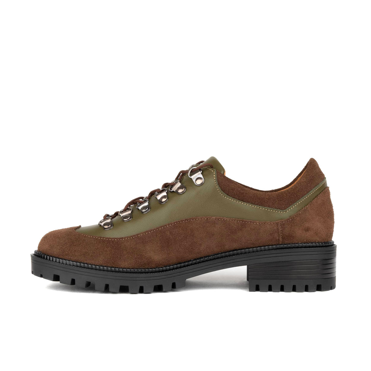 Kendal - Brown & Green - Women's Leather & Suede Hiking Shoe