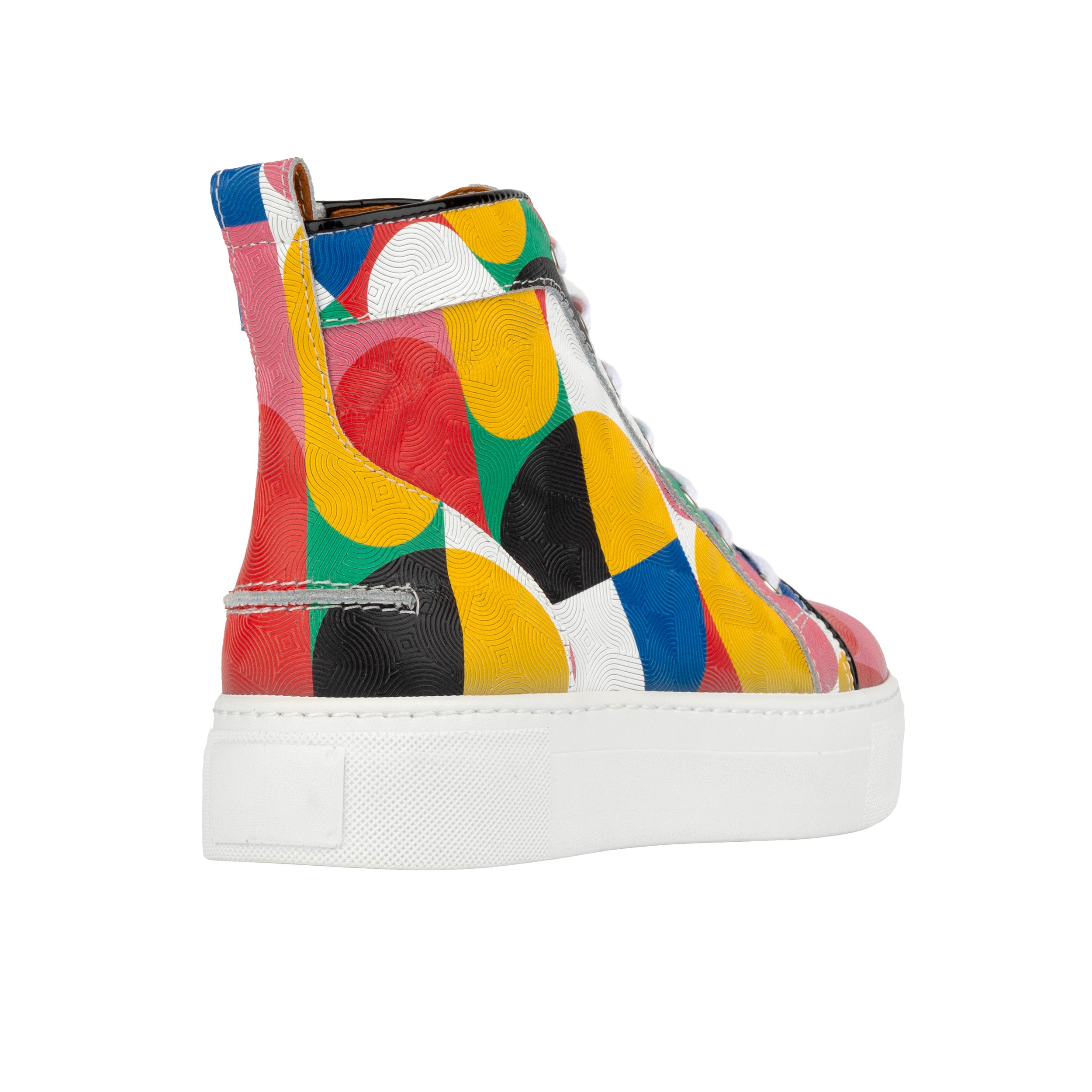 Camila High - Groovy - Women's white sole high top Italian leather trainer