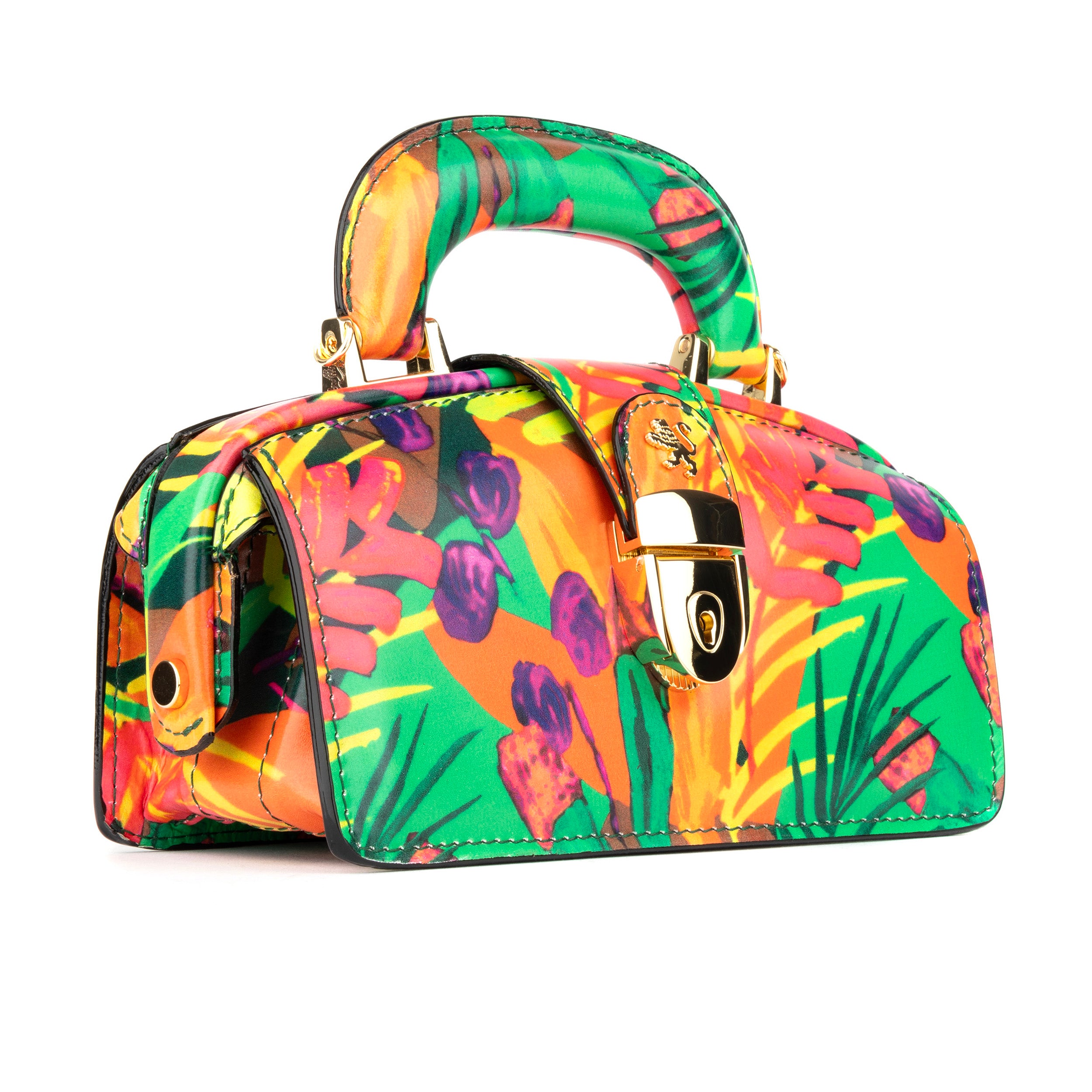 Gazelle Mini - Tropical - Women's mini bowling bag with handle and strap
