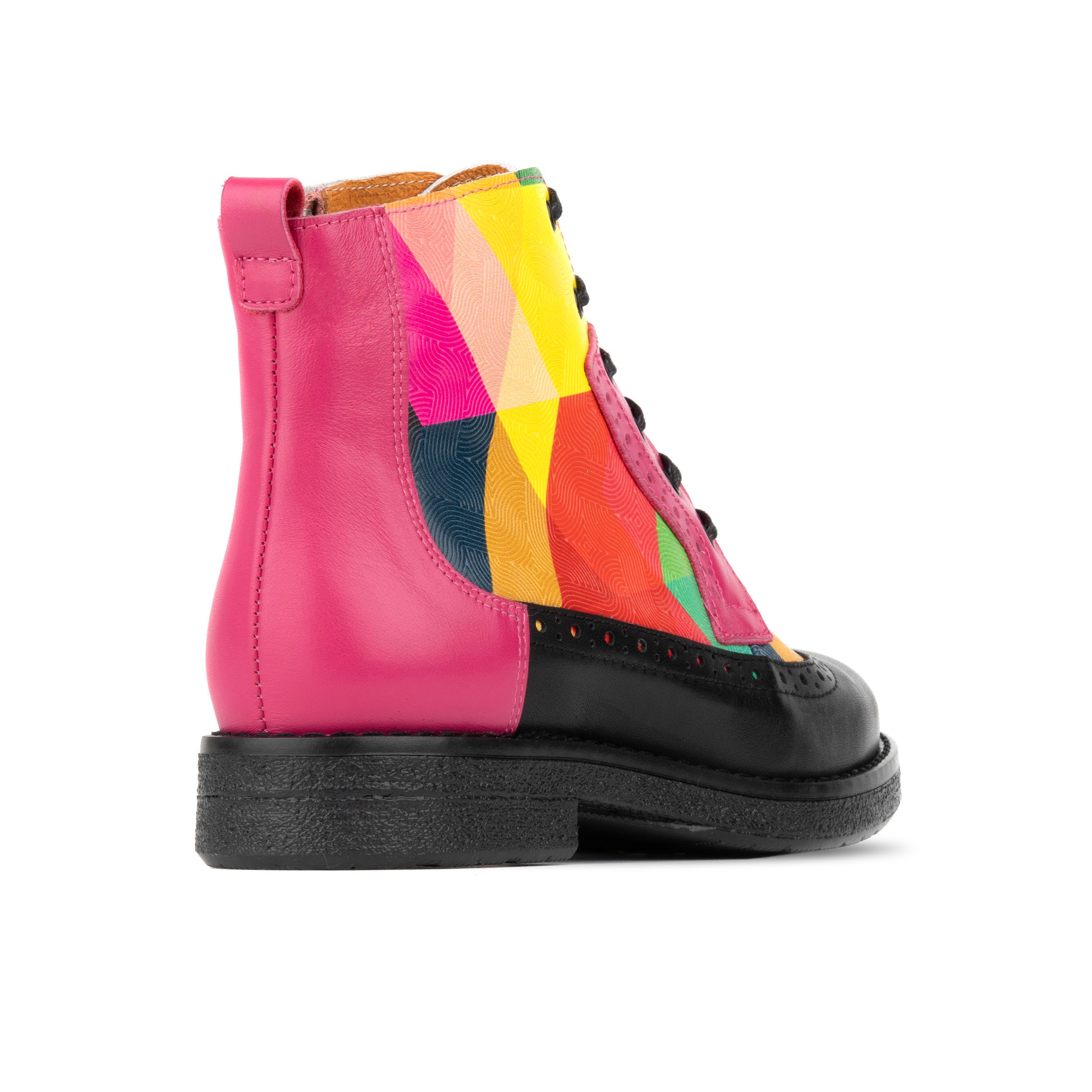 Hatter - Retro - Women's ankle boot with wingtip in colourful leather