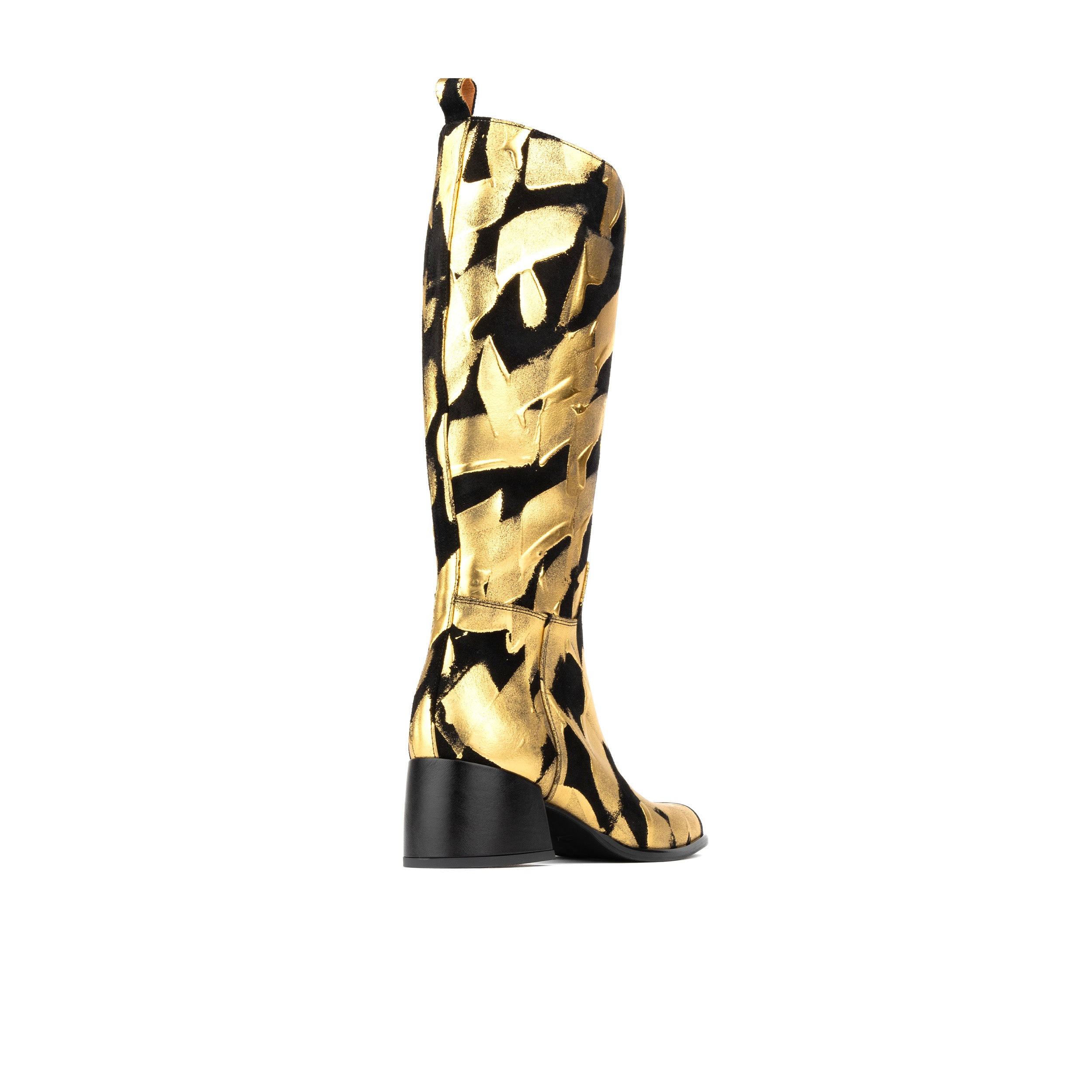 GoGo - Gold & Black - Women's Long Boots