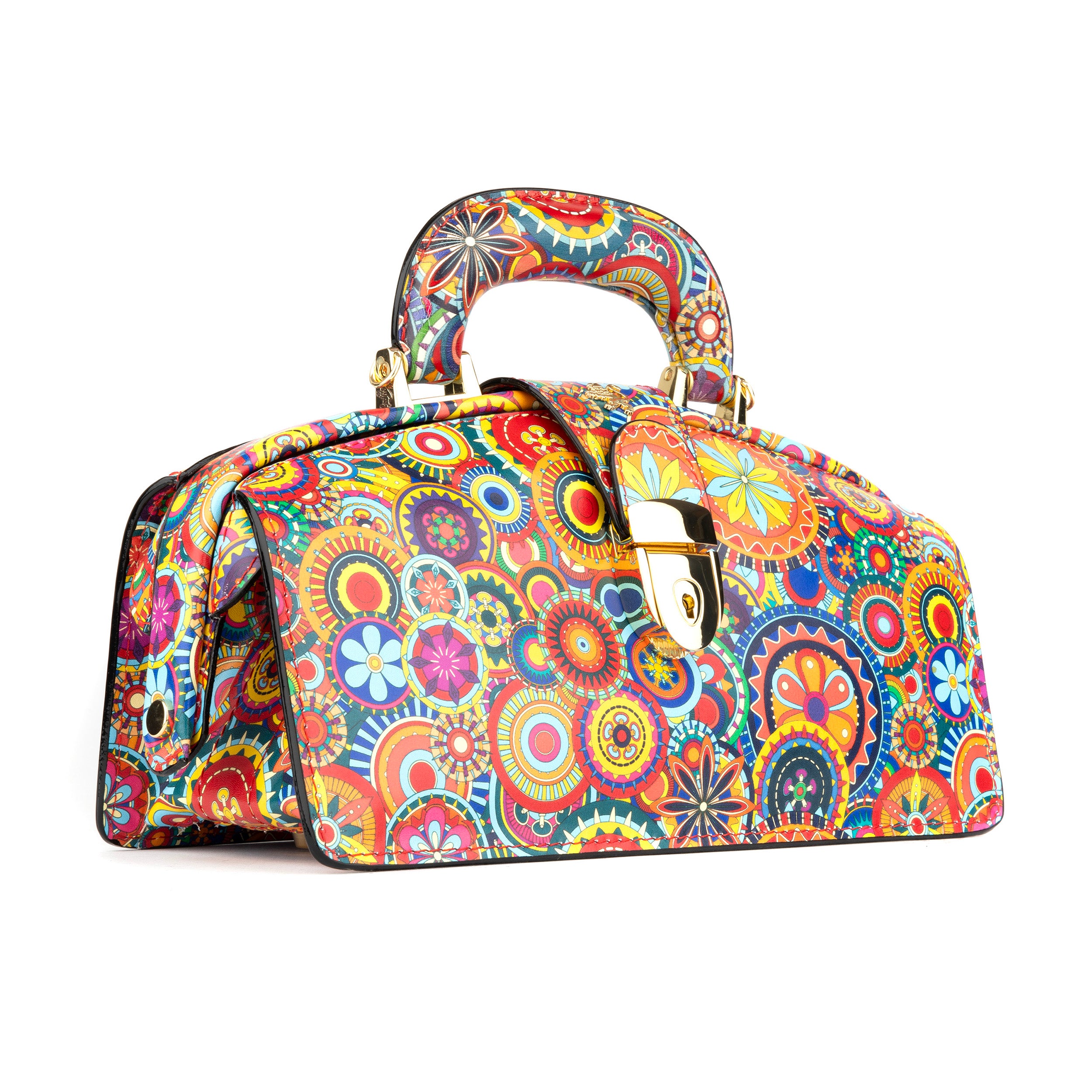 Gazelle - Signature Print - Women's bowling bag with handle and strap
