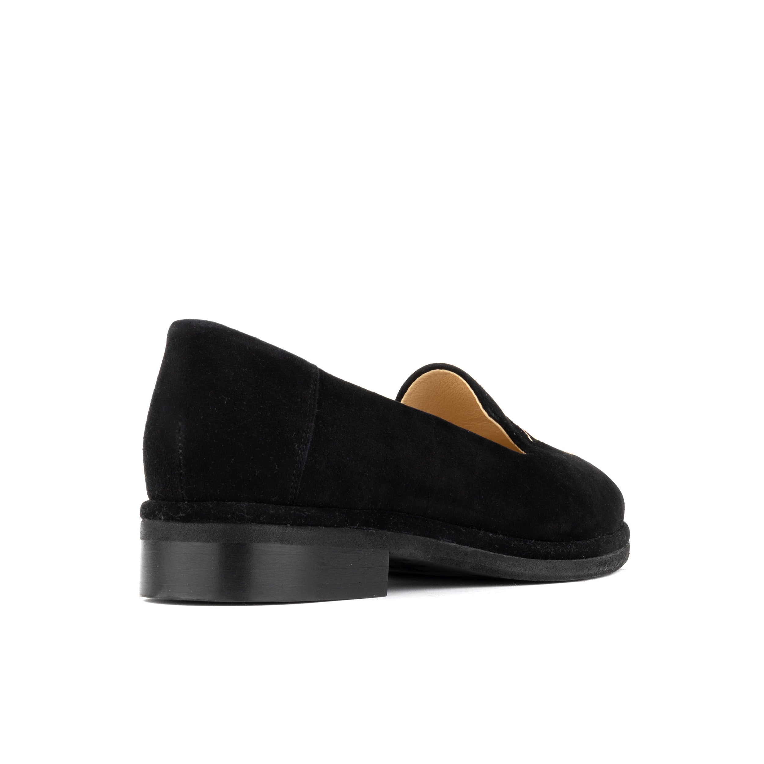 Fetch - Black - Women's round toe animal petterned comfy leather loafer