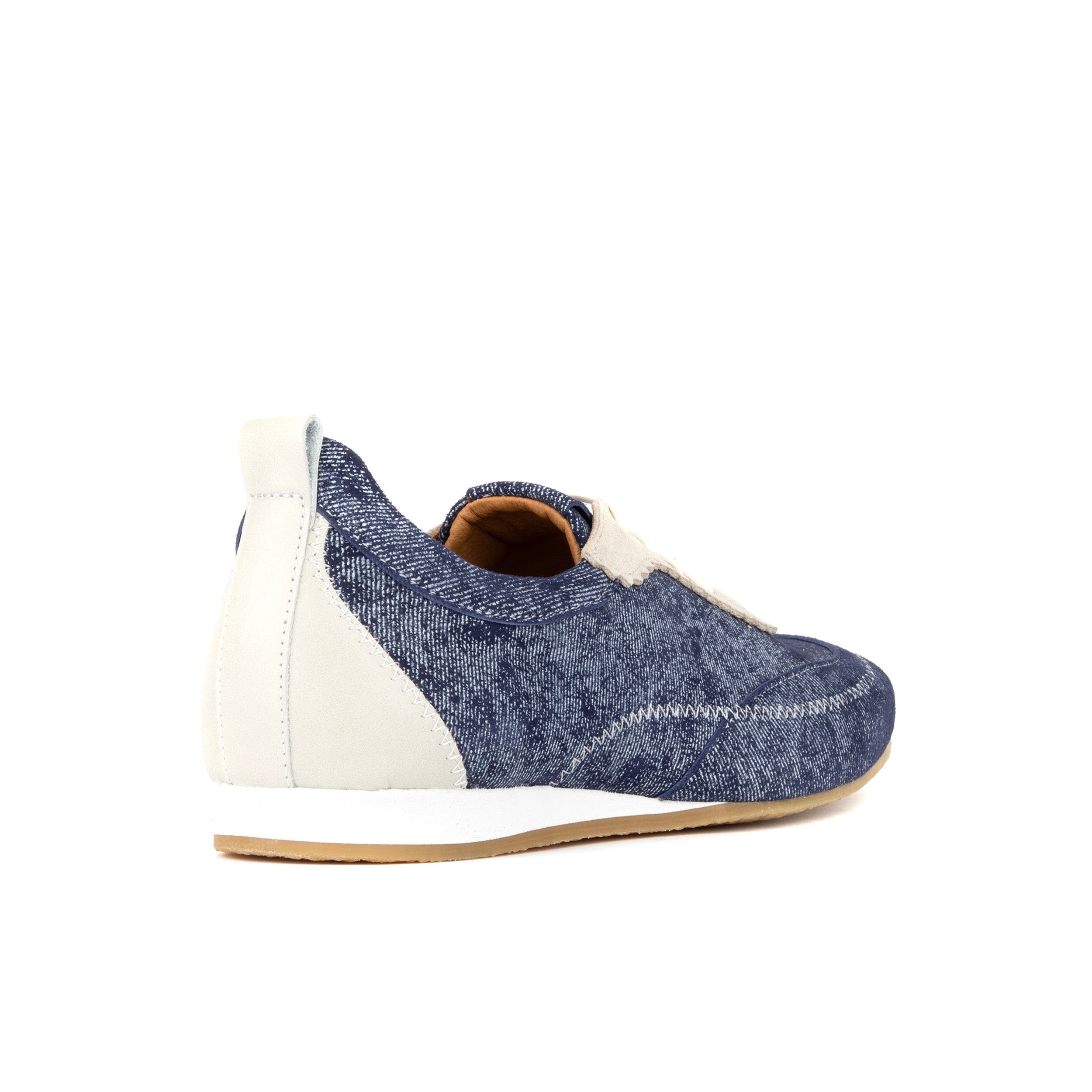 Shoreditch - Denim - Women's Suede & Denim Slim Trainer