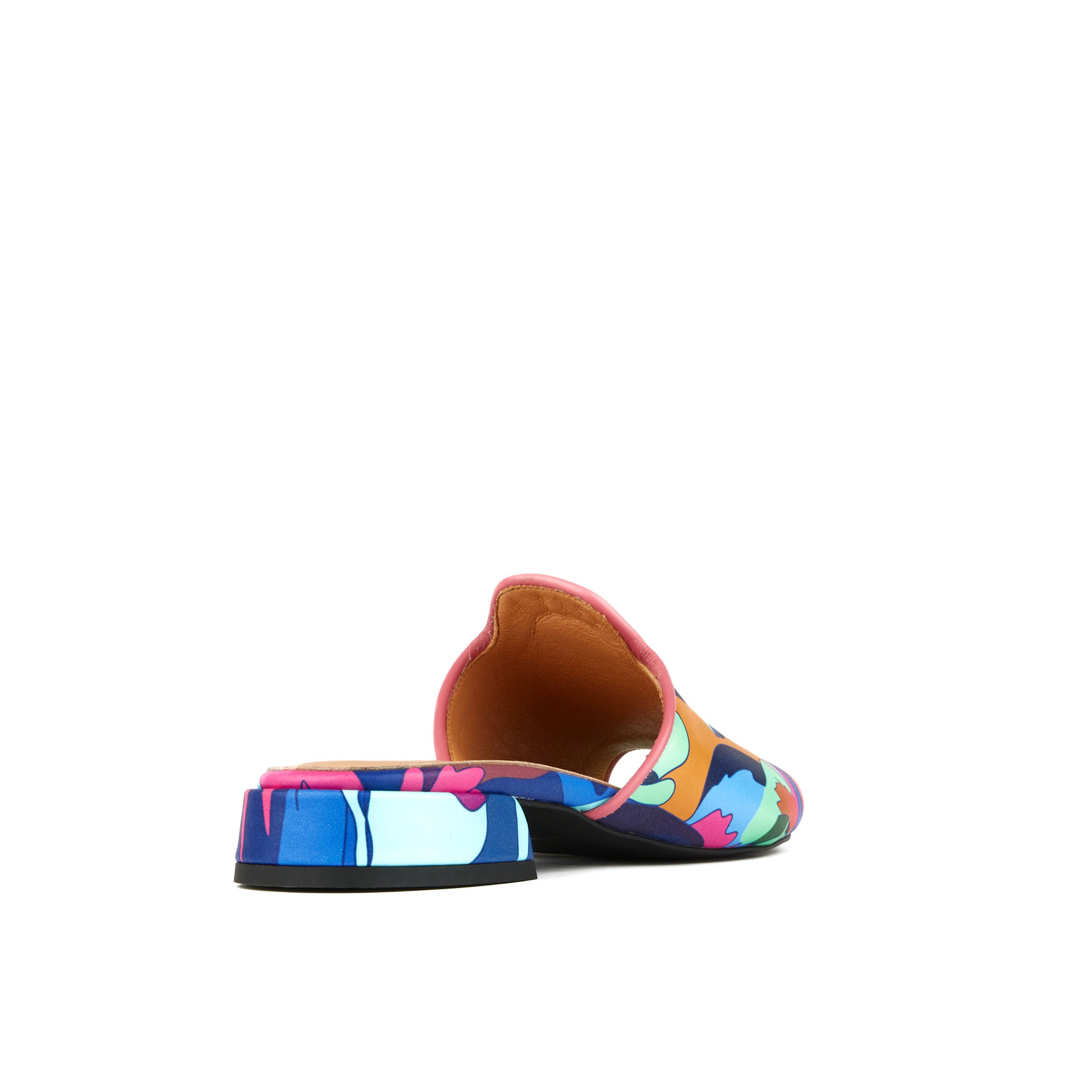 South Beach - Pink Jungle - Women's fully leather lined sliders in vibrant colours