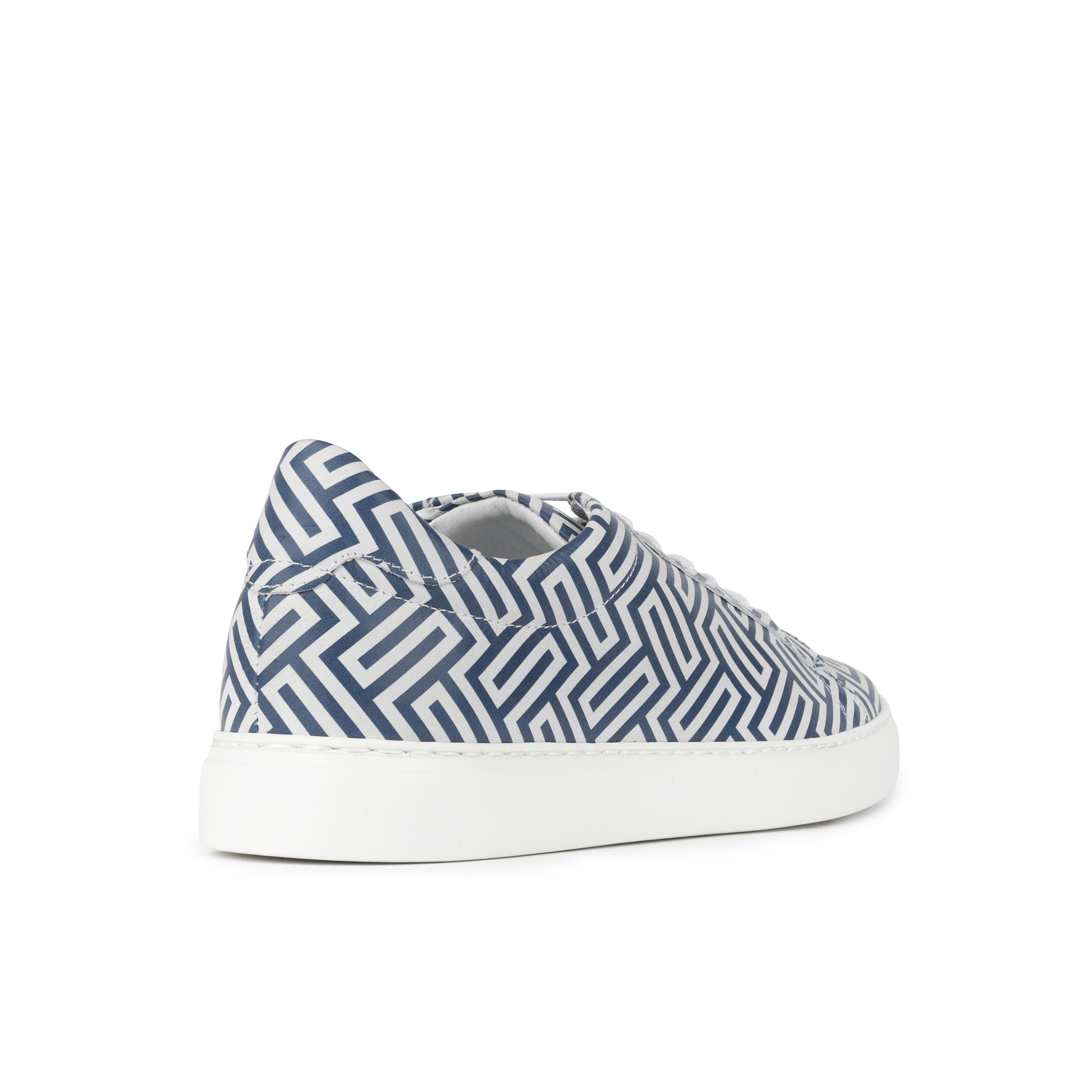 Fortune - Maze Print - Men's Leather Trainer