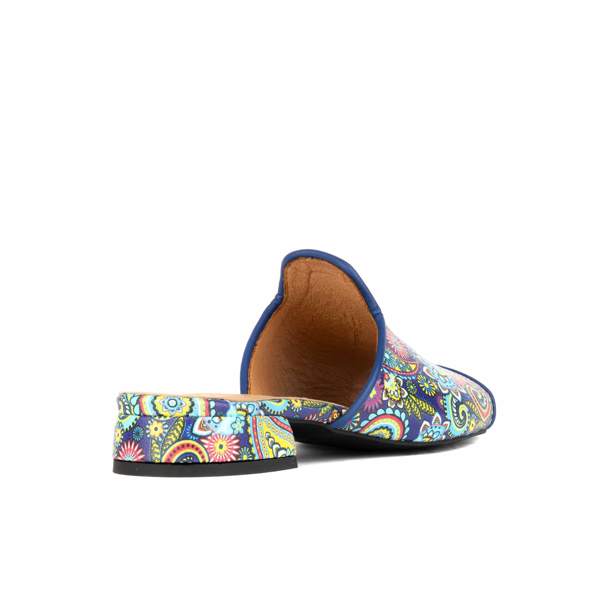 South Beach - Festival Blue - Women's fully leather lined slip on sandal