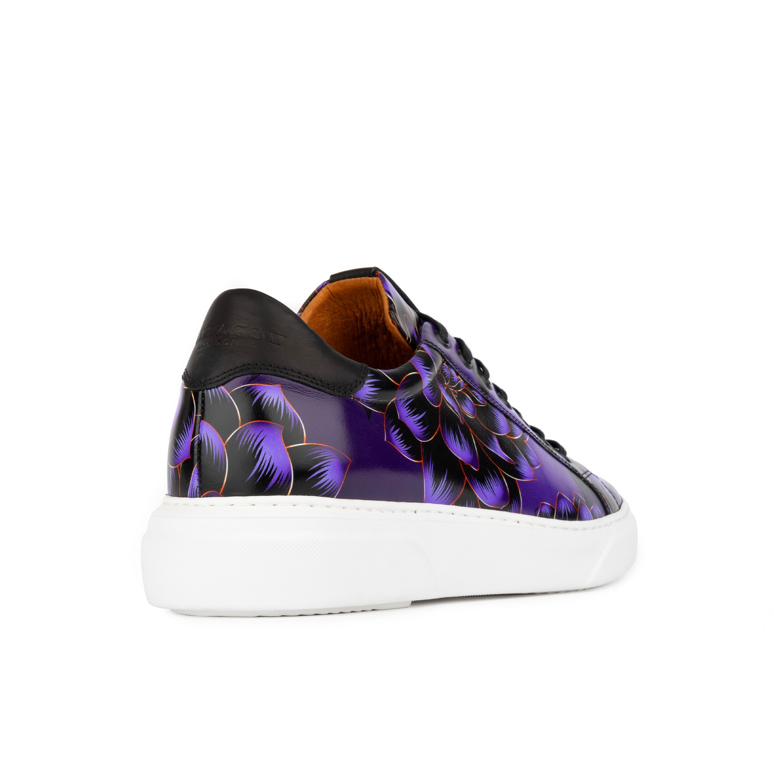 EXSTATIC LOW PURPLE - Men's low top white sole Italian leather trainer