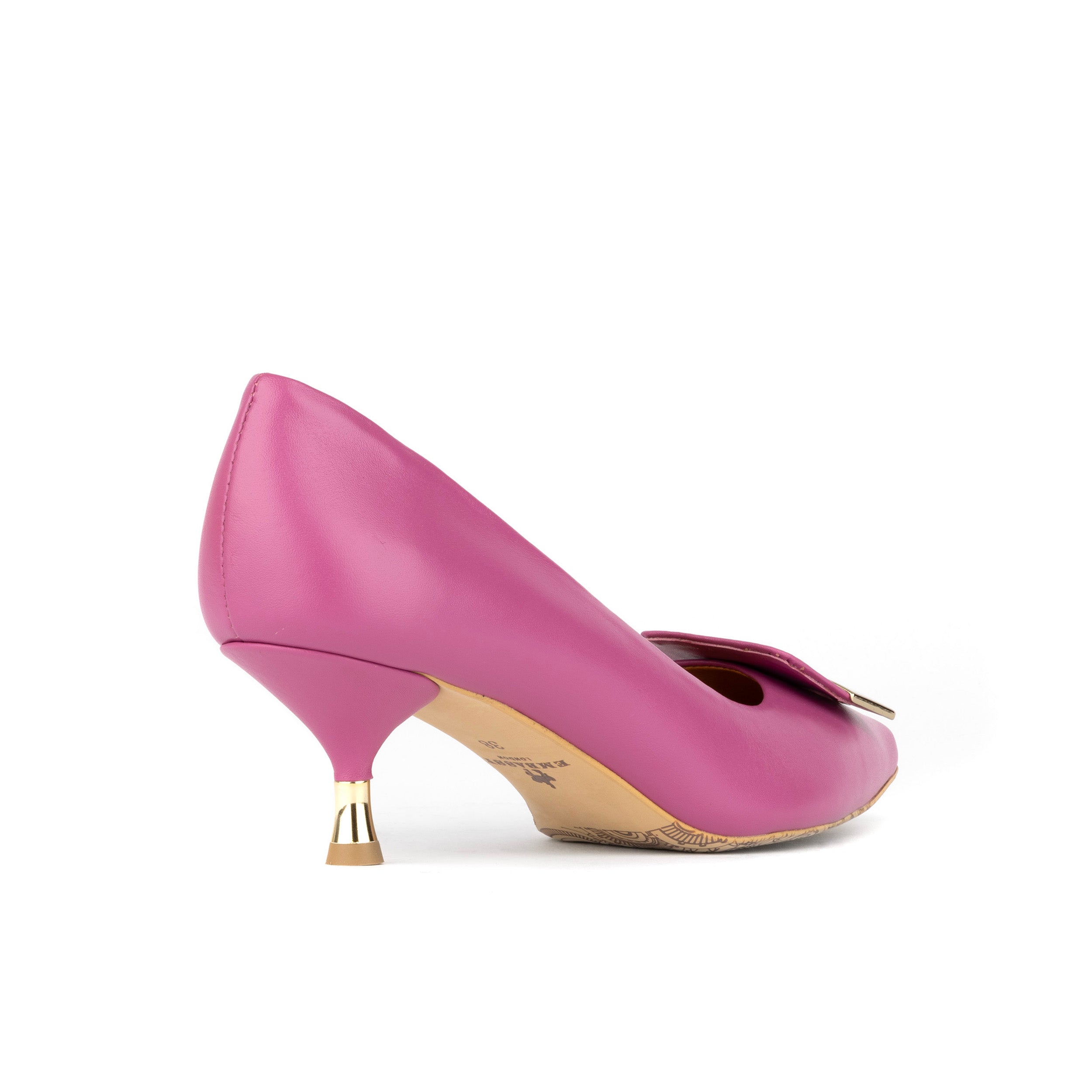 Piccadilly - Pink -  Women’s Leather Kitten Heel Pump