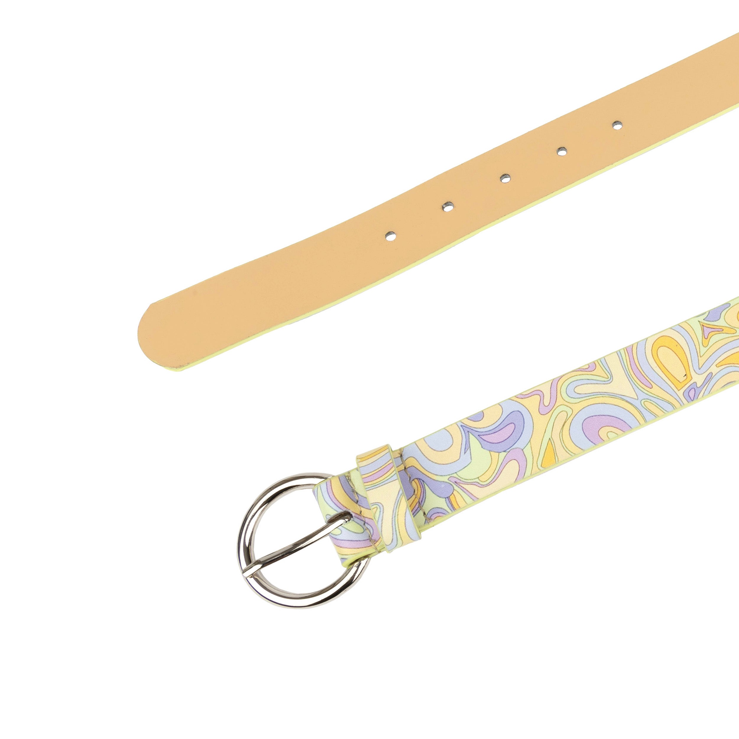 Emma - Pastel Paisley - Women's Italian leather belt