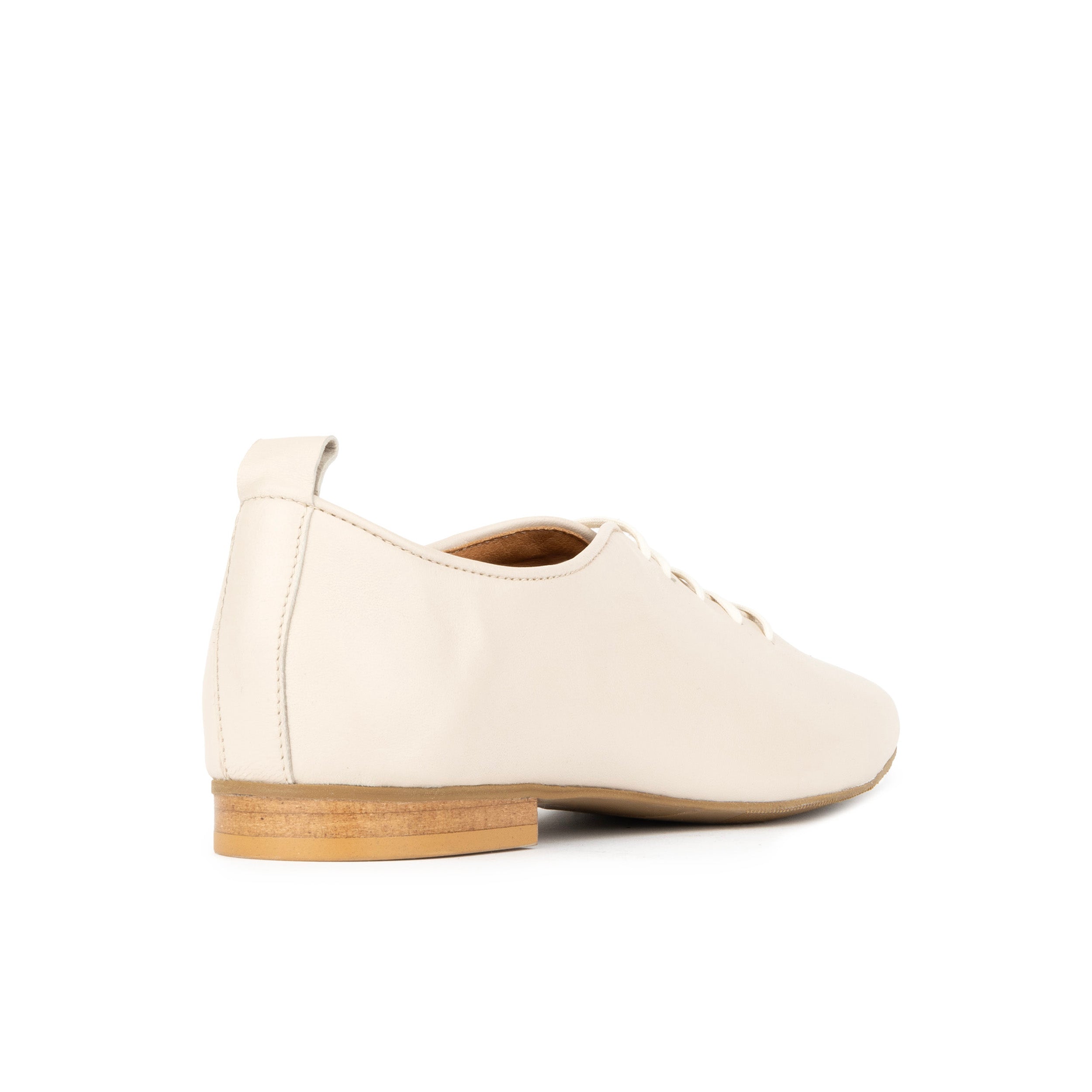 Skyline - Cream Suede - Women's Leather Lace Up Ballet Pump