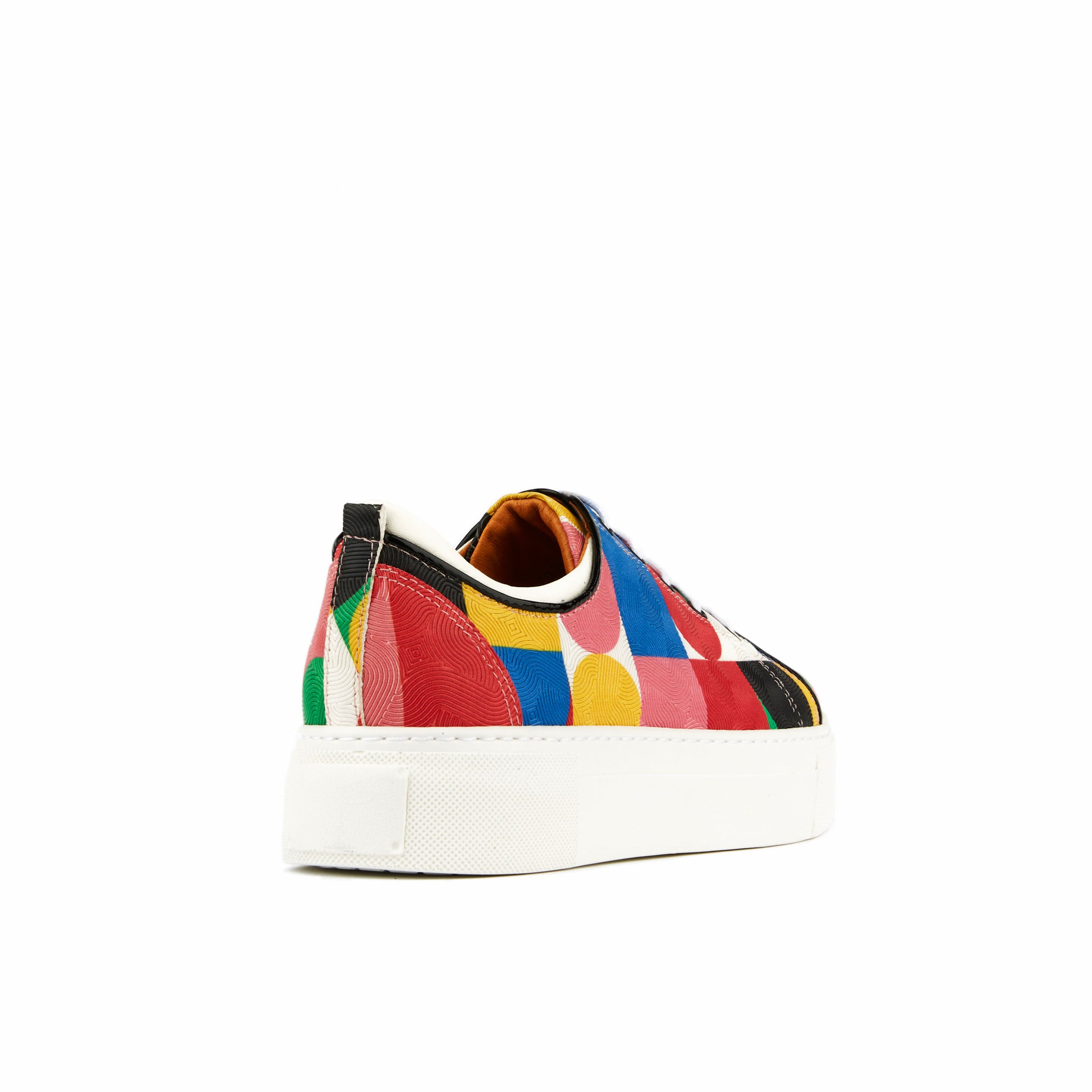 Camila - Groovy - Women's white sole trainer in colourful Italian leather